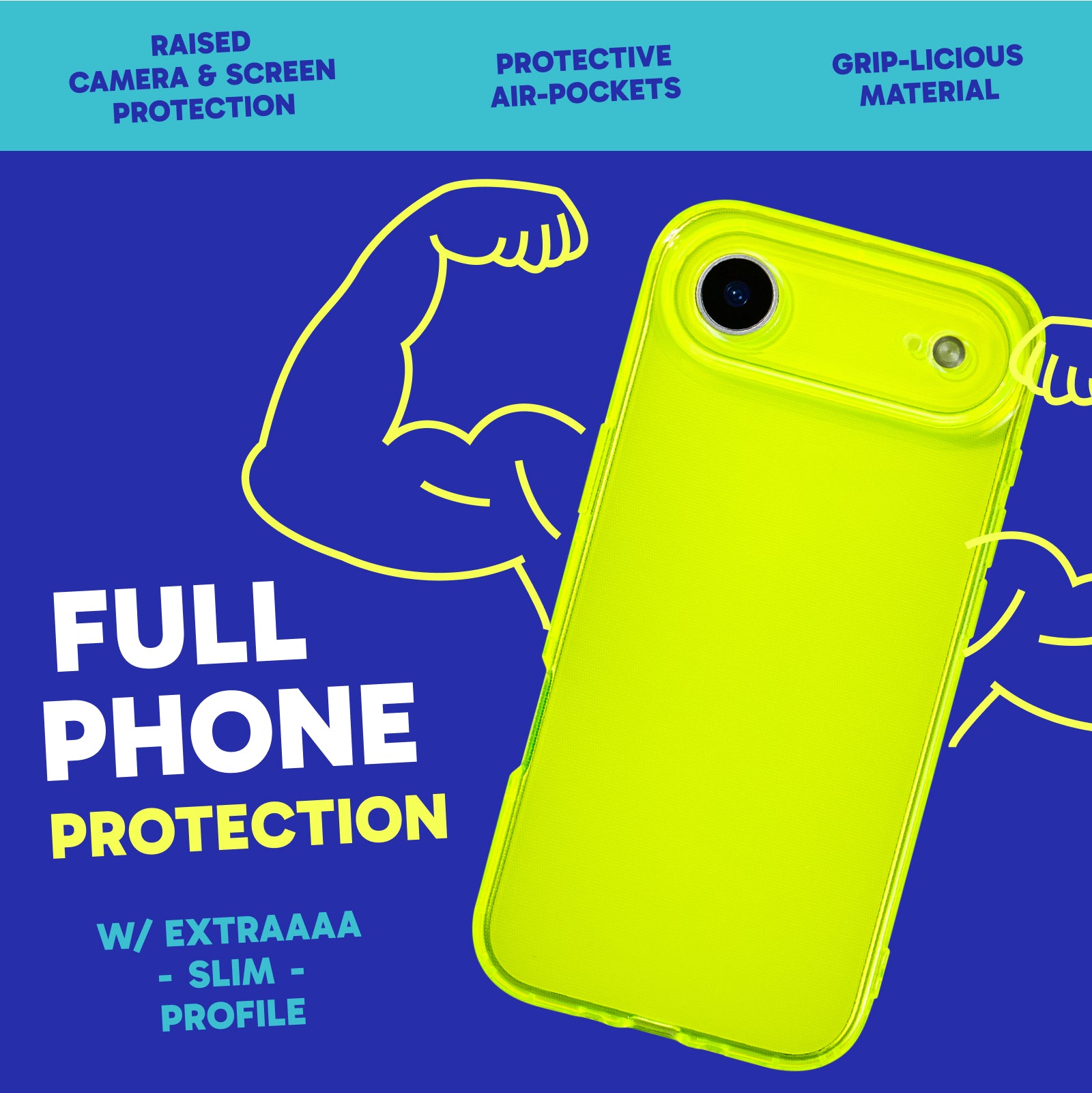 Highlighter Case for iPhone 17 Air - Conspicuous Neon Yellow