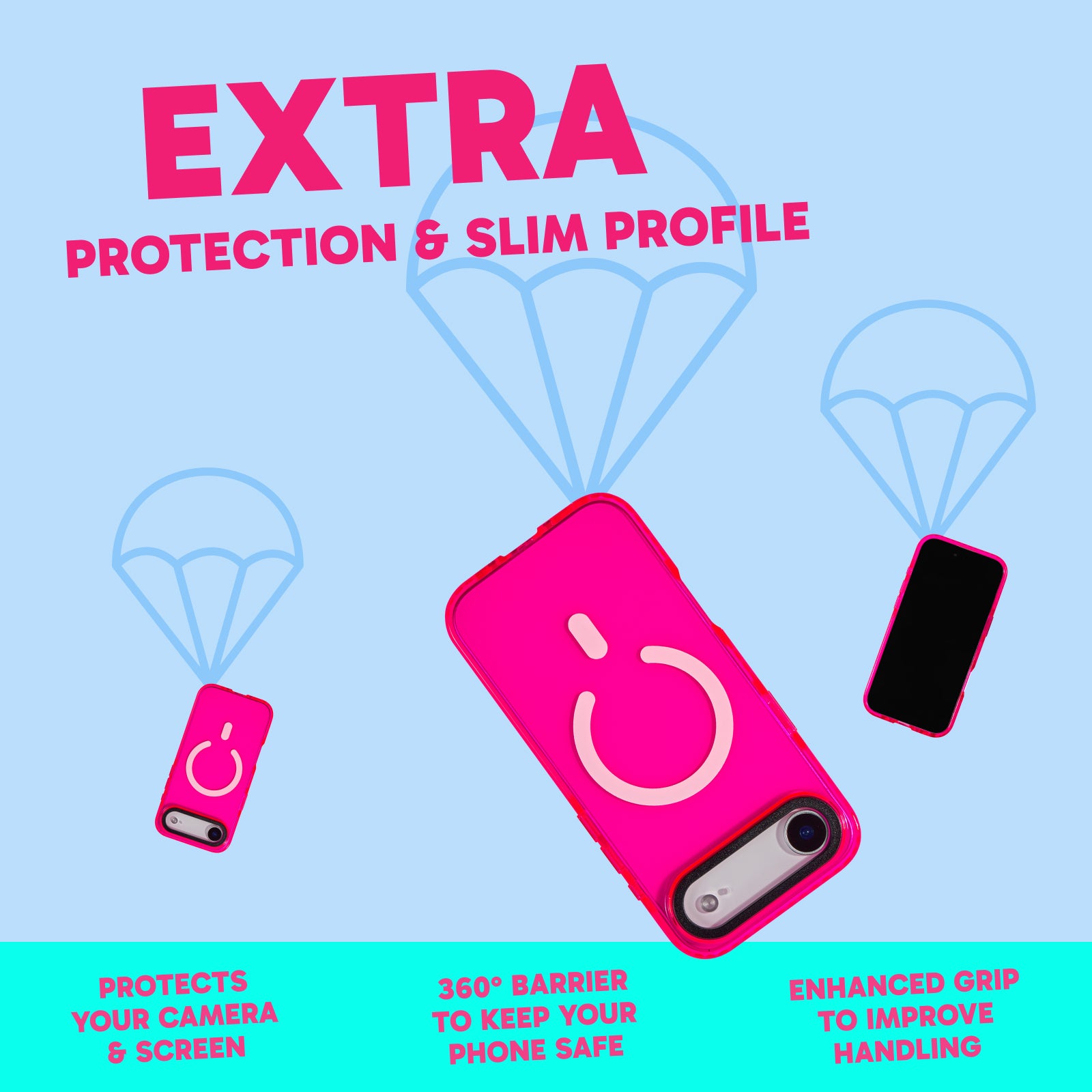 MagSafe Barrier Case for iPhone 17 Air - Radiant Hot Pink