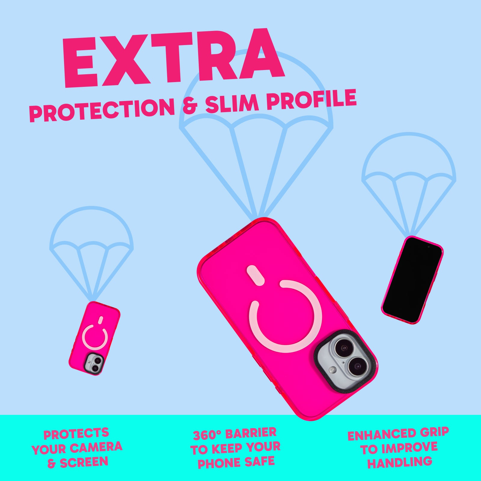 MagSafe Barrier Case for iPhone 17 - Radiant Hot Pink