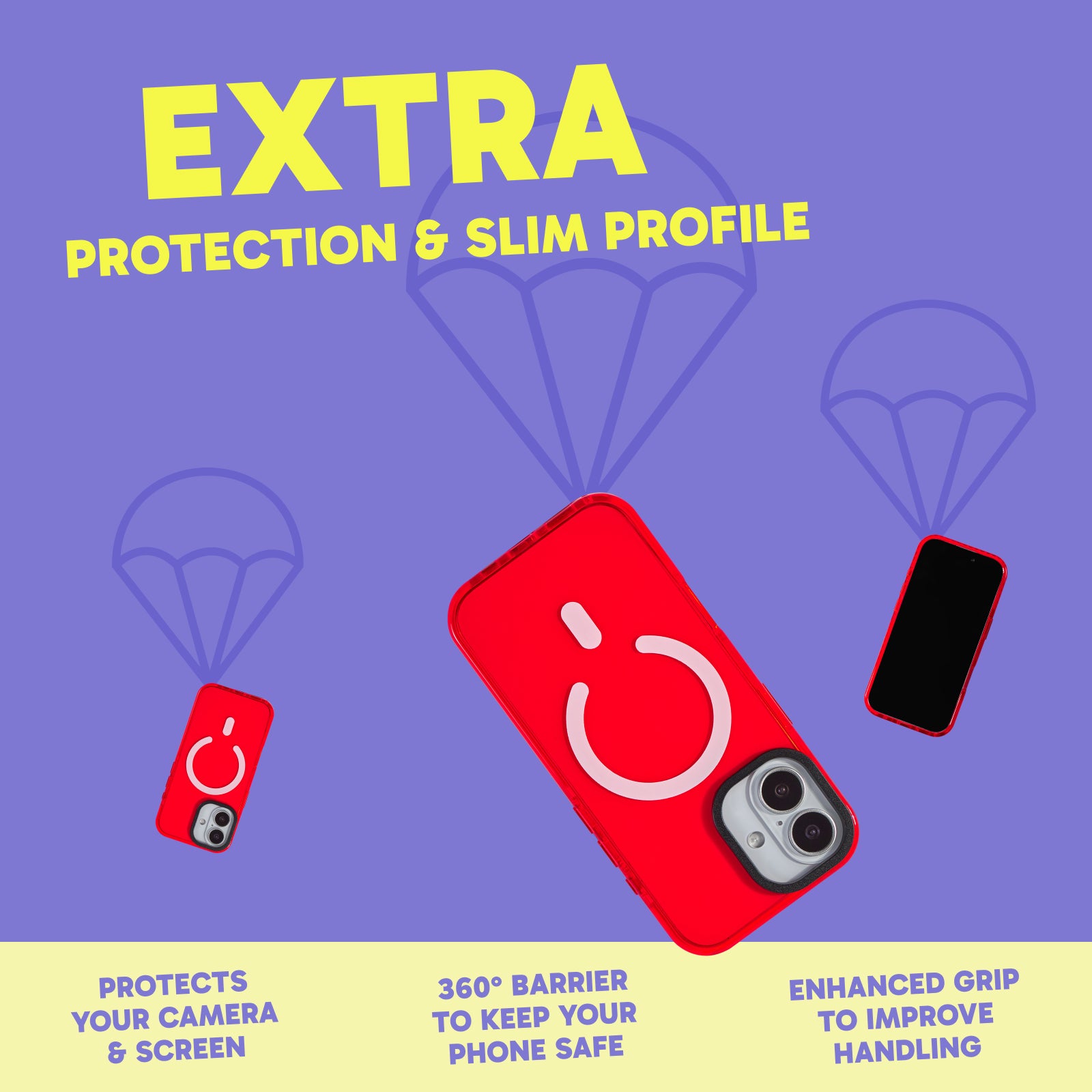 MagSafe Barrier Case for iPhone 17 - Electric Red Strawberry