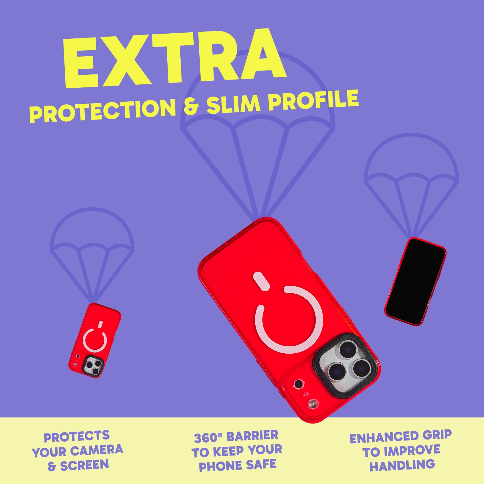 MagSafe Barrier Case for iPhone 17 Pro Max - Electric Red Strawberry