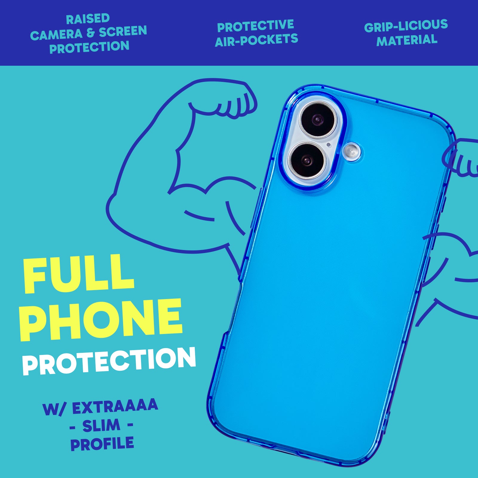 Highlighter Case for iPhone 17 - Elevated Azure Blue