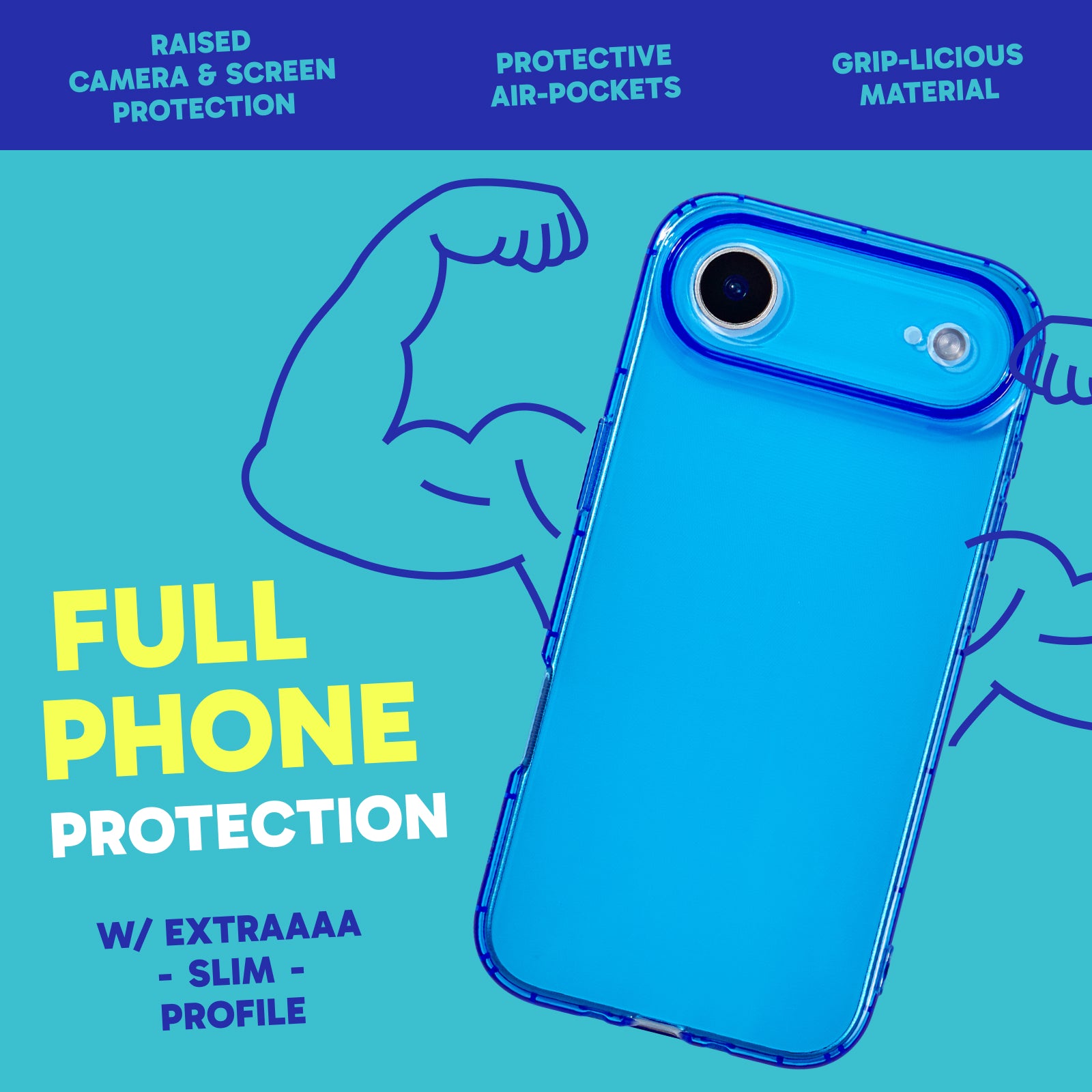 Highlighter Case for iPhone 17 Air - Elevated Azure Blue