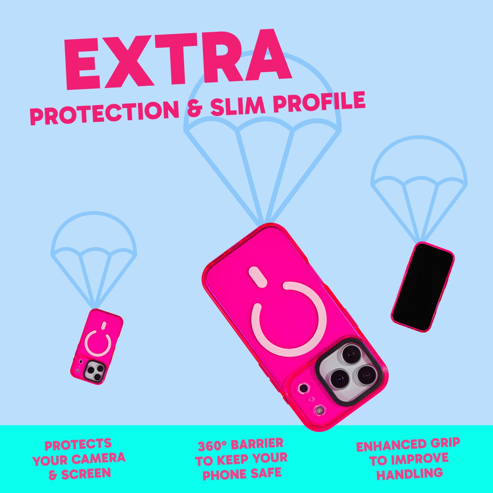 MagSafe Barrier Case for iPhone 17 Pro - Radiant Hot Pink