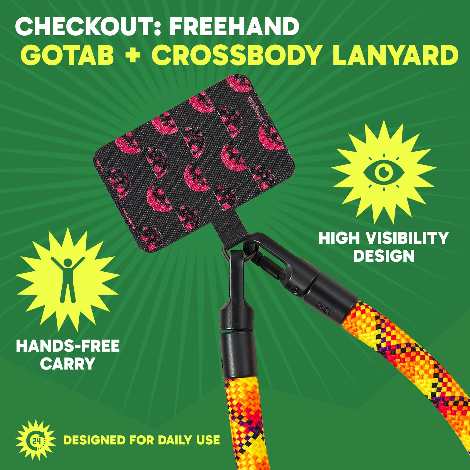 SteepLab Highlighter Case + Freehand Crossbody Lanyard Bundle for iPhone 17 Pro Max