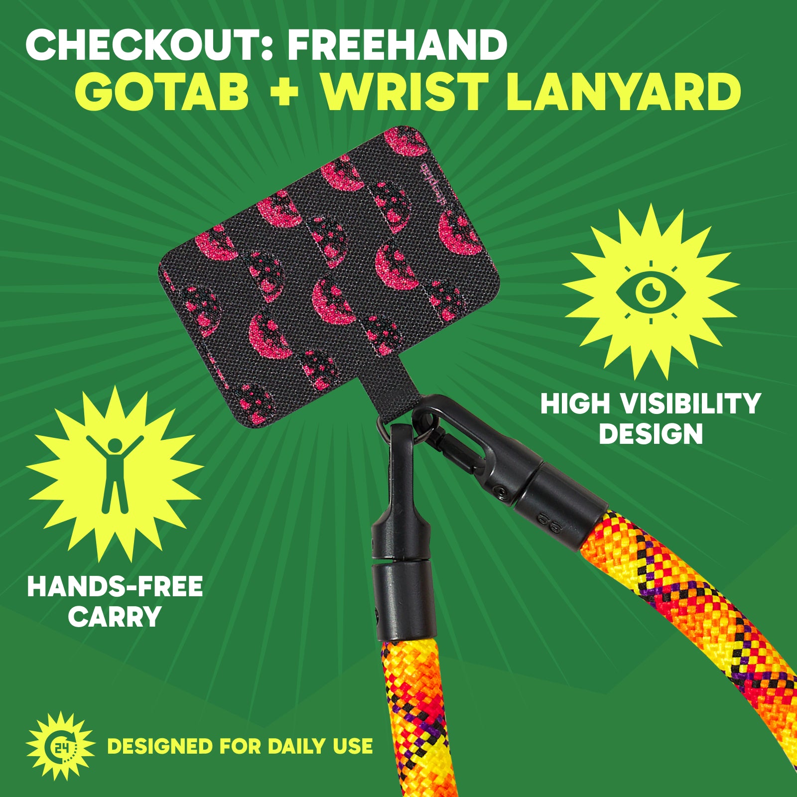 Highlighter iPhone 17 Air Case + Freehand Wrist Lanyard Bundle - Hands-Free Carry