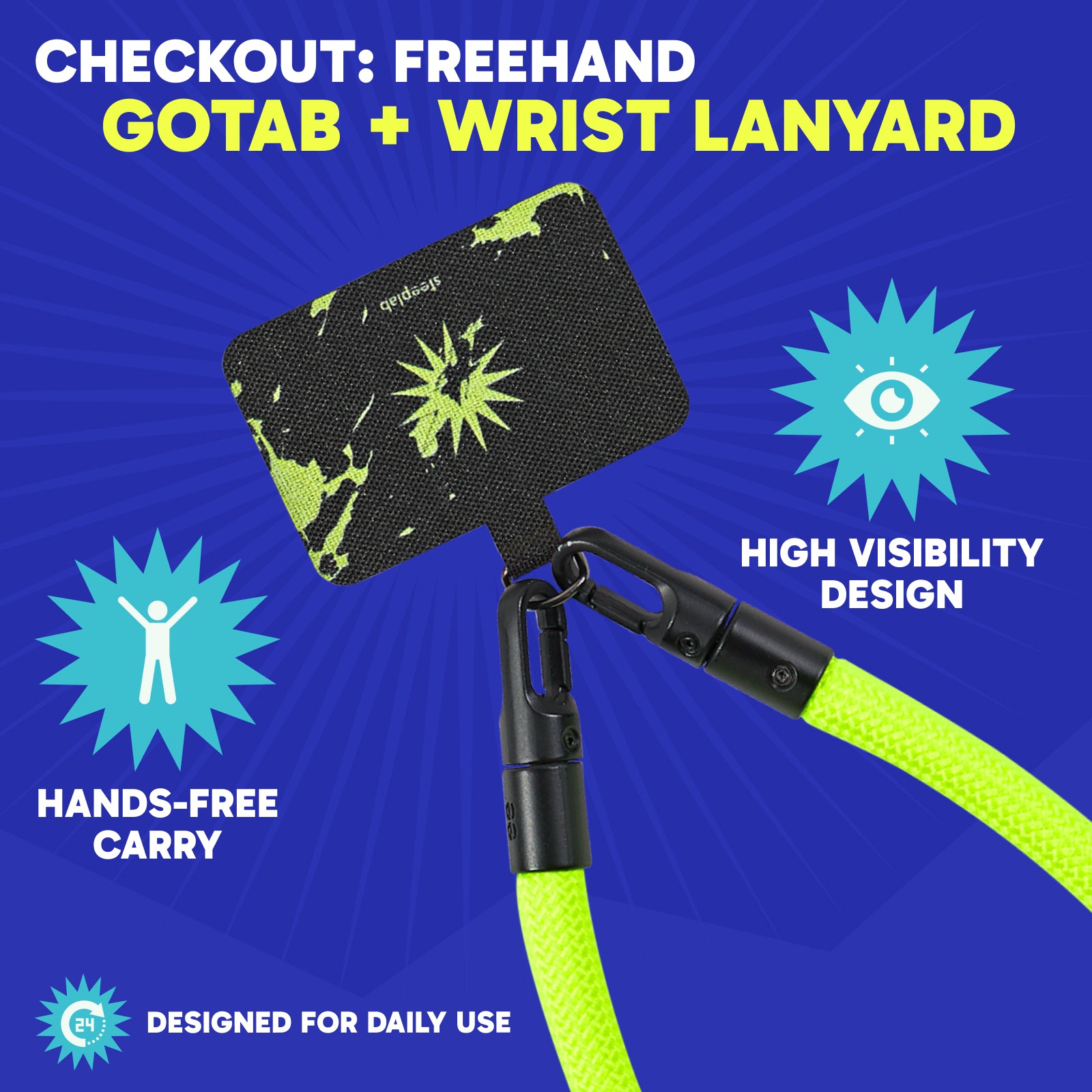 Highlighter iPhone 17 Air Case + Freehand Wrist Lanyard Bundle - Hands-Free Carry