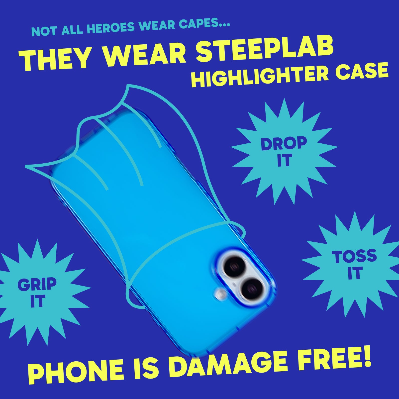 Highlighter Case for iPhone 17 - Elevated Azure Blue
