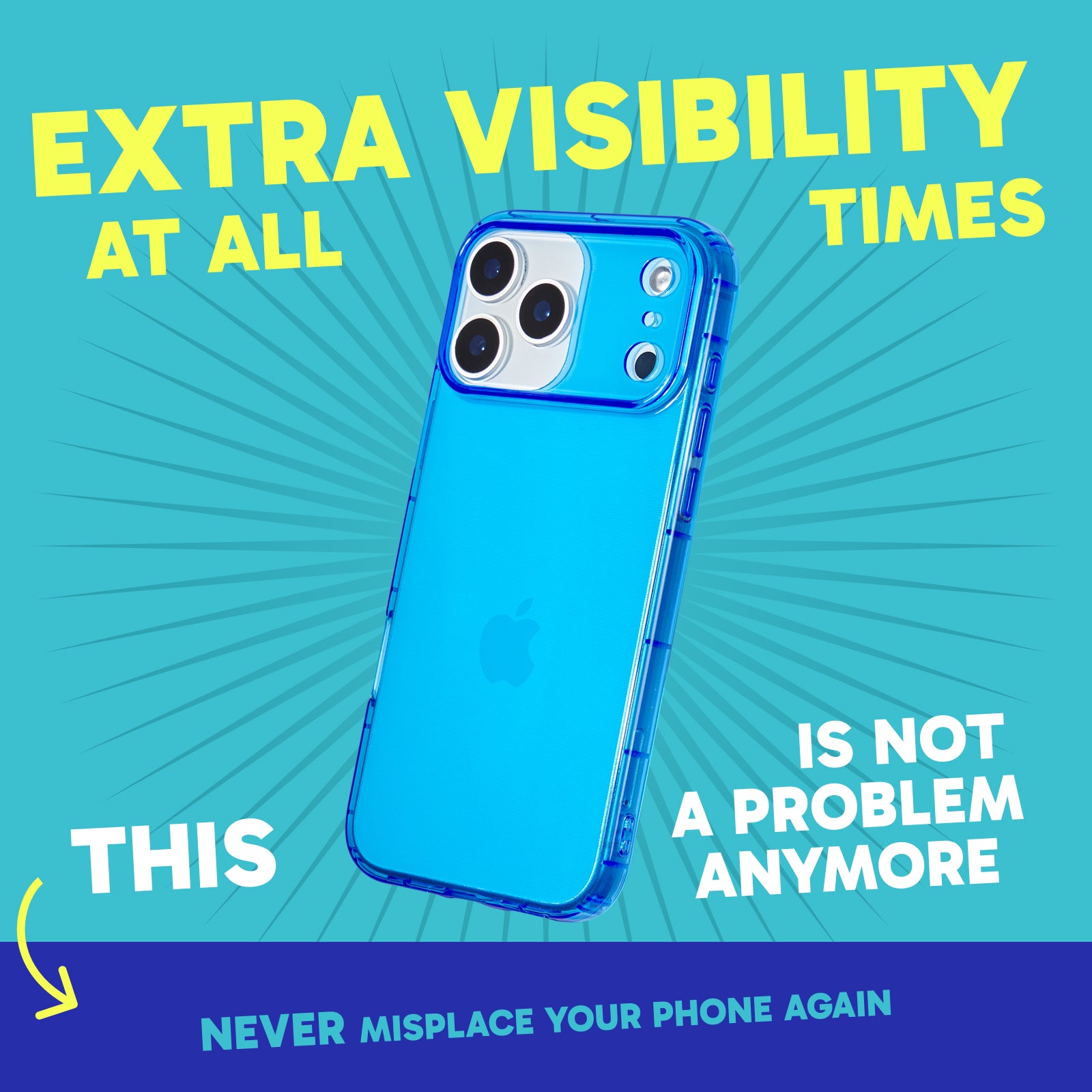 Highlighter Case for iPhone 17 Pro - Elevated Azure Blue