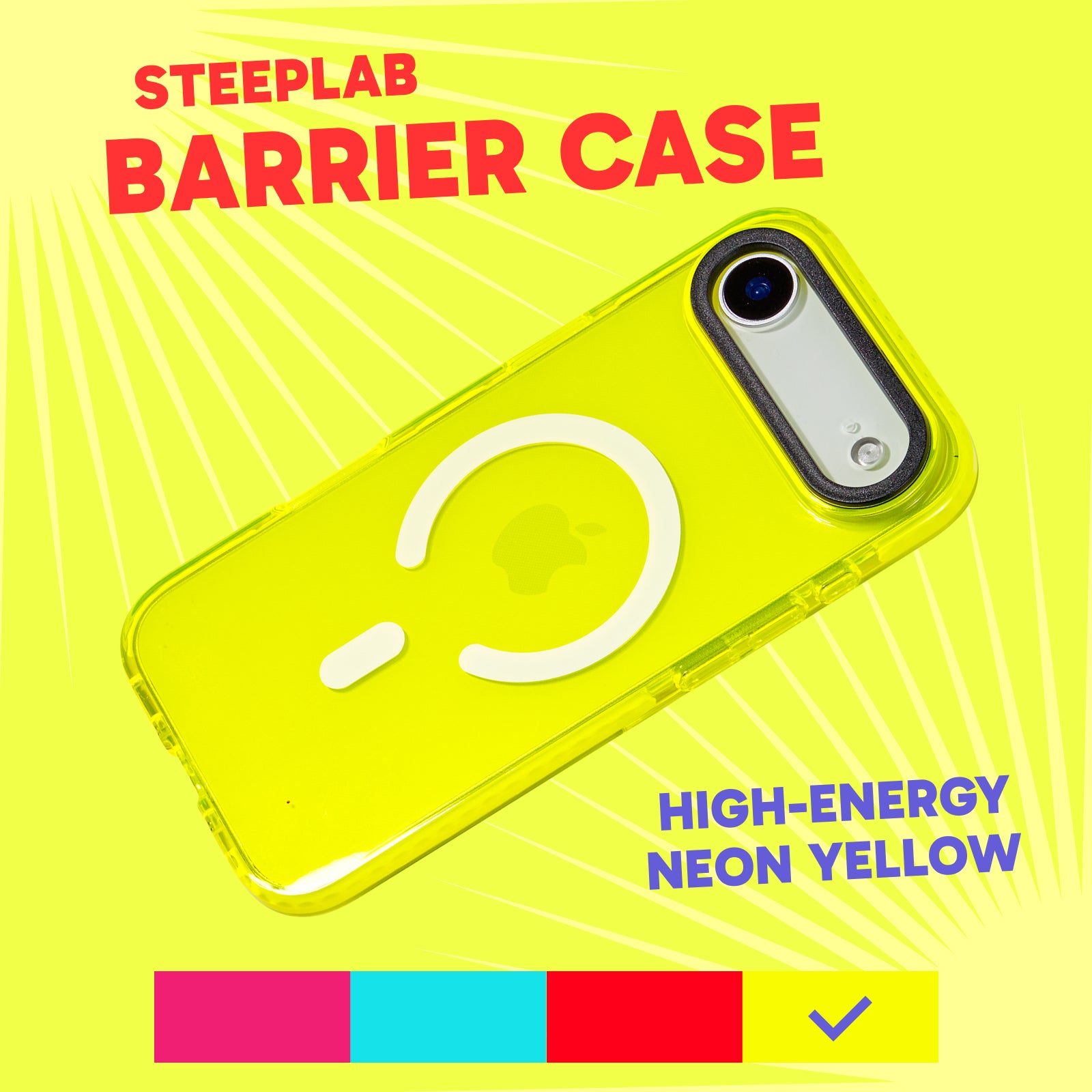 MagSafe Barrier Case for iPhone 17 Air - Hi-Energy Neon Yellow