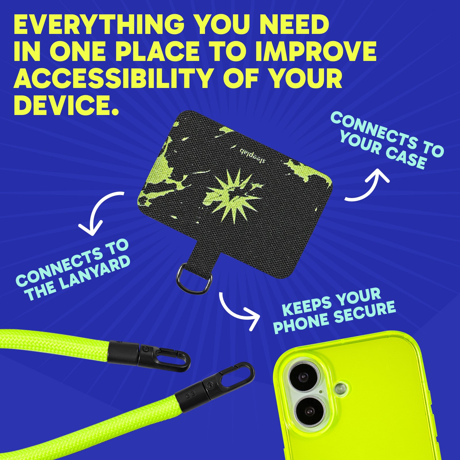 Highlighter iPhone 17 Case + Freehand Wrist Lanyard Bundle - Hands-Free Carry