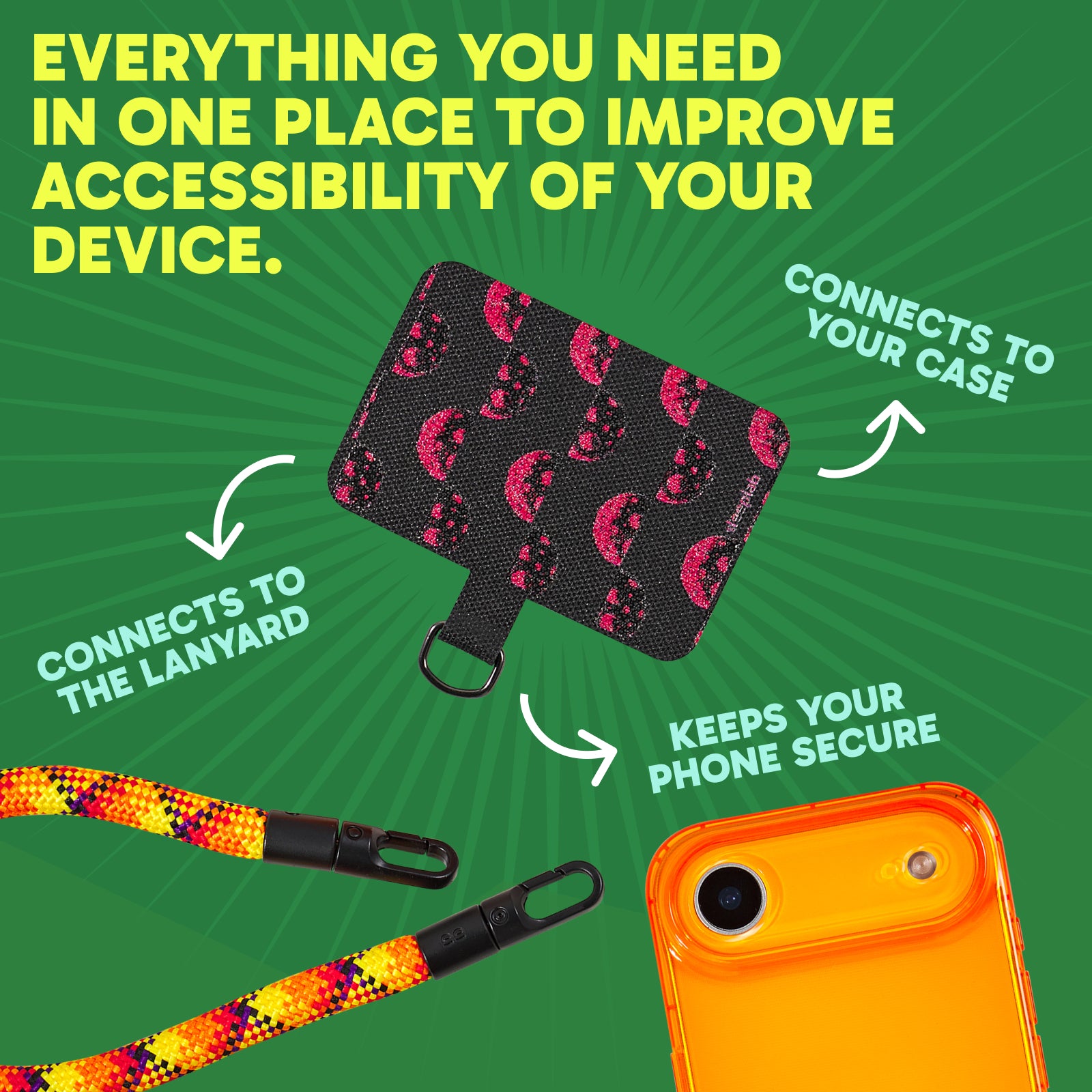 Highlighter iPhone 17 Air Case + Freehand Wrist Lanyard Bundle - Hands-Free Carry