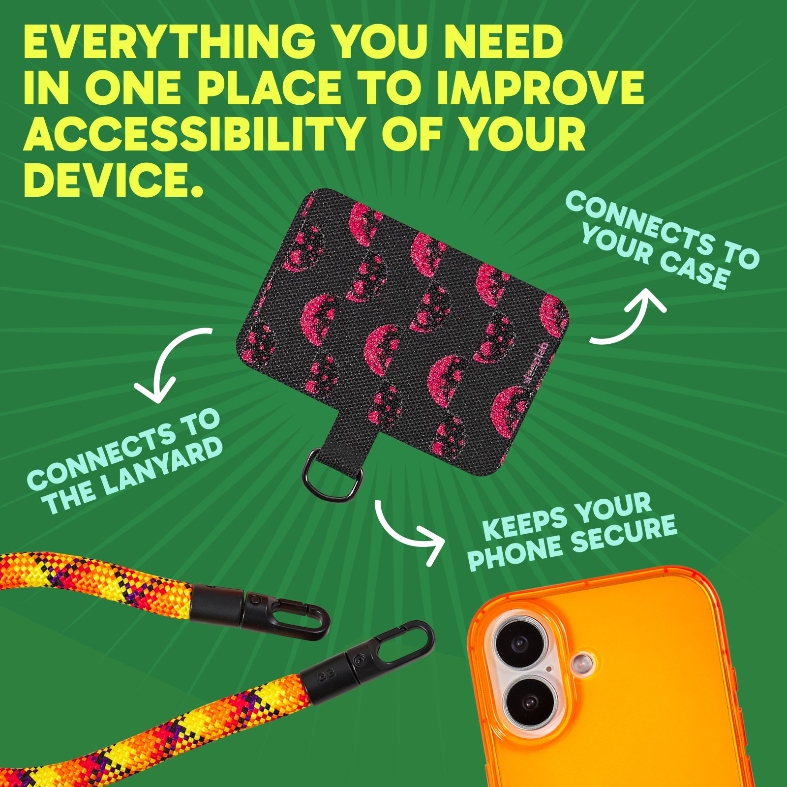 Highlighter iPhone 17 Case + Freehand Wrist Lanyard Bundle - Hands-Free Carry