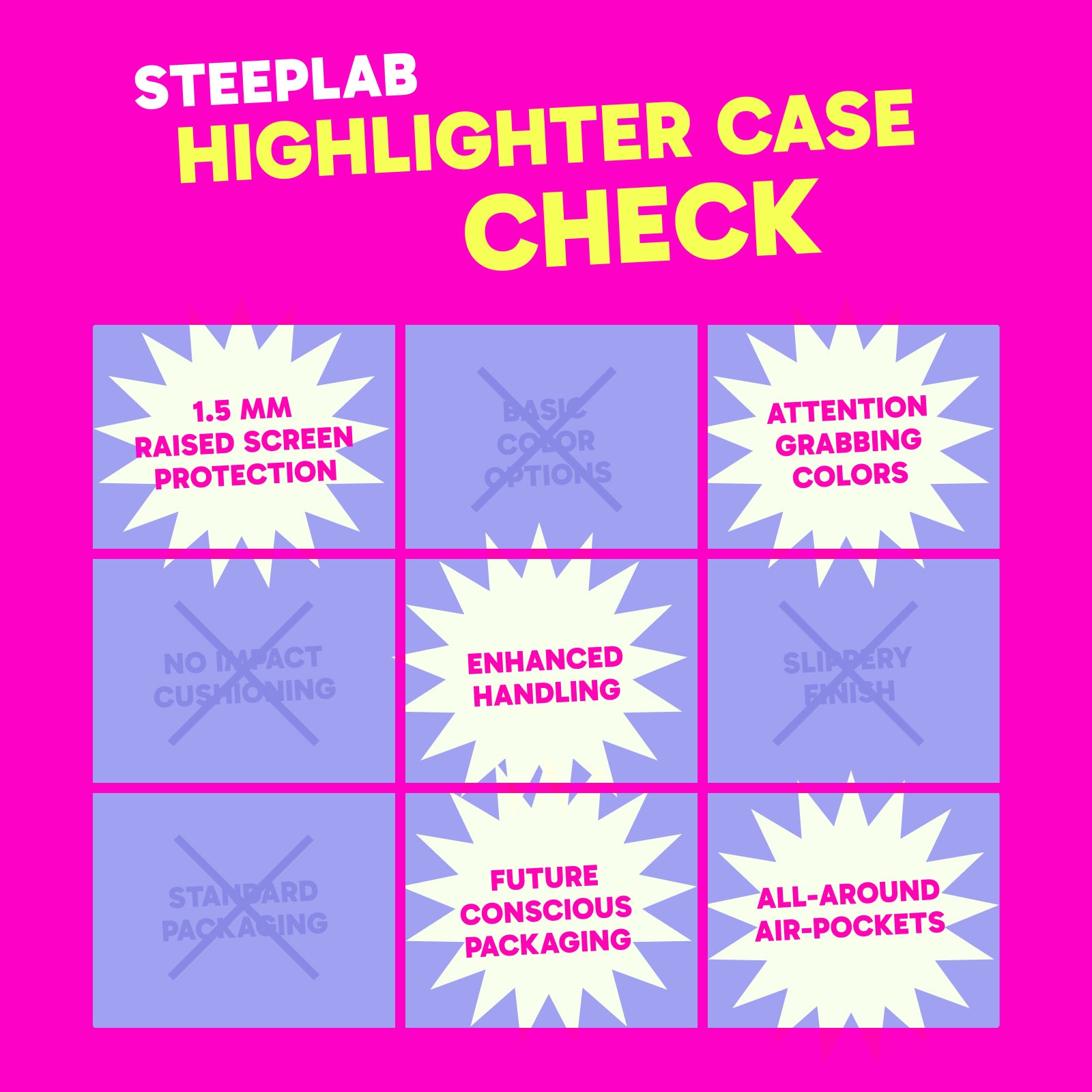 Highlighter Case for iPhone 17 Air - Eye-Catching Hot Pink