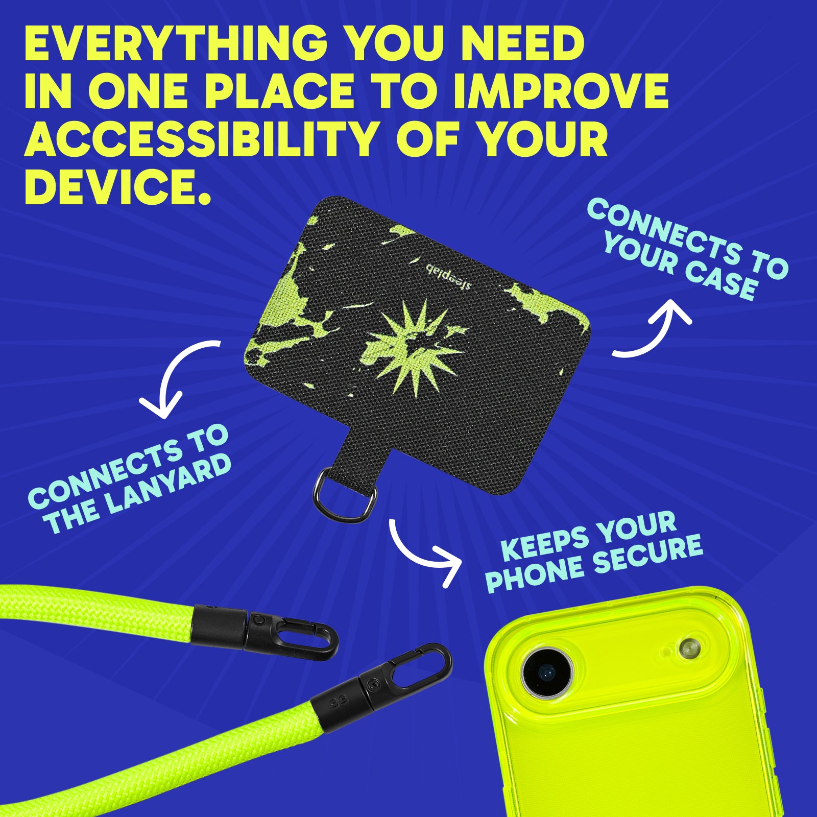 Highlighter iPhone 17 Air Case + Freehand Wrist Lanyard Bundle - Hands-Free Carry