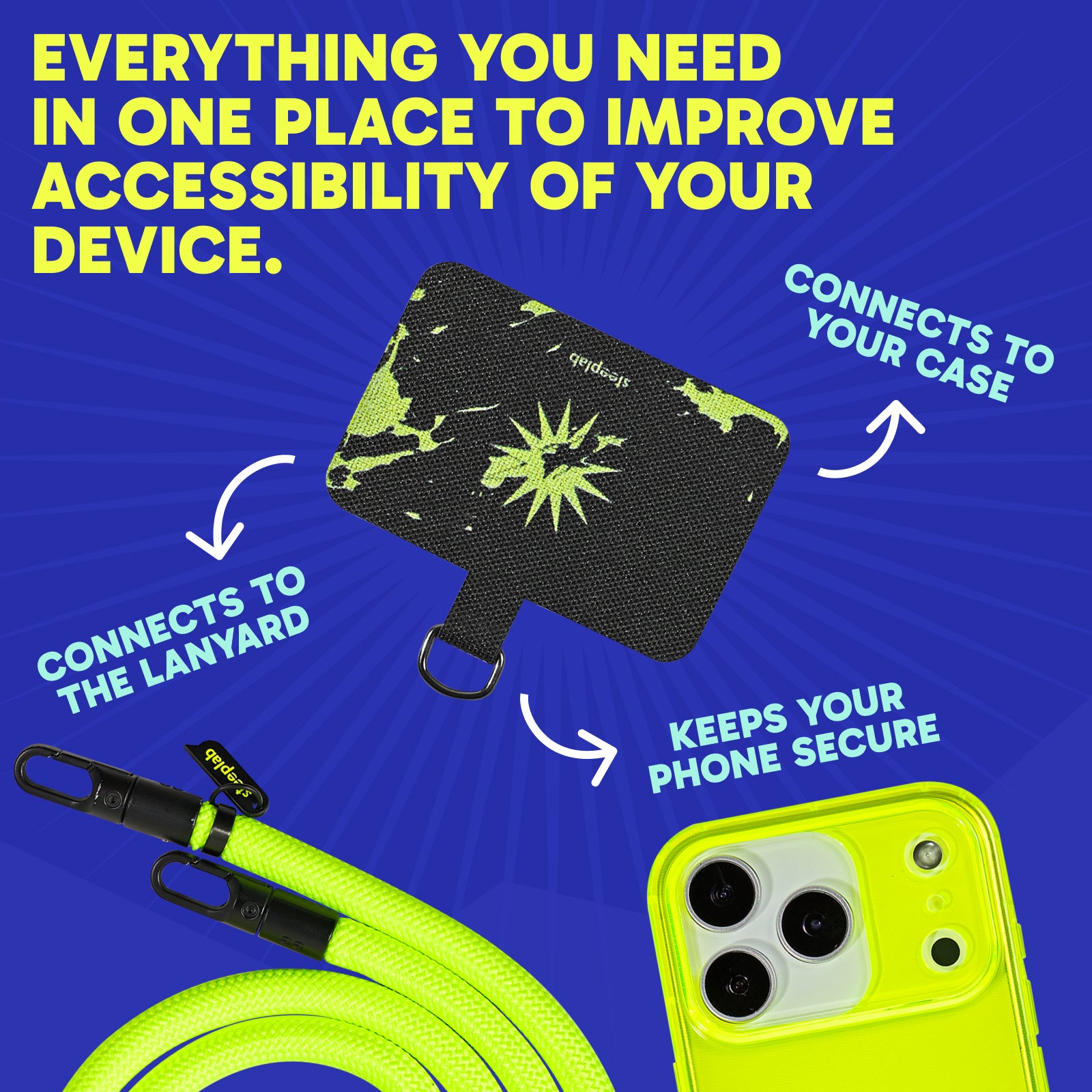 SteepLab Highlighter Case + Freehand Crossbody Lanyard Bundle for iPhone 17 Pro Max