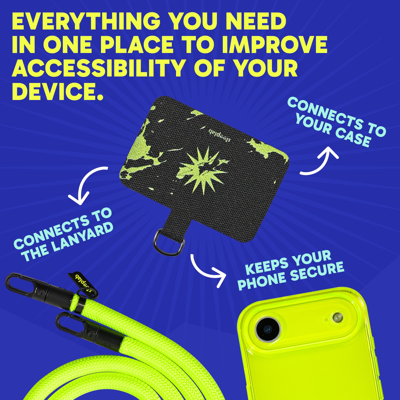 SteepLab Highlighter Case + Freehand Crossbody Lanyard Bundle for iPhone 17 Air