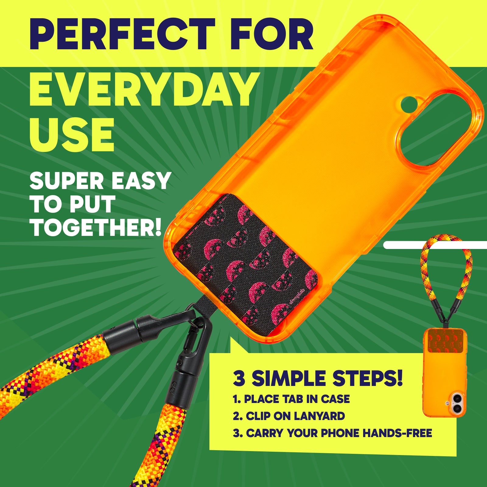 Highlighter iPhone 17 Case + Freehand Wrist Lanyard Bundle - Hands-Free Carry