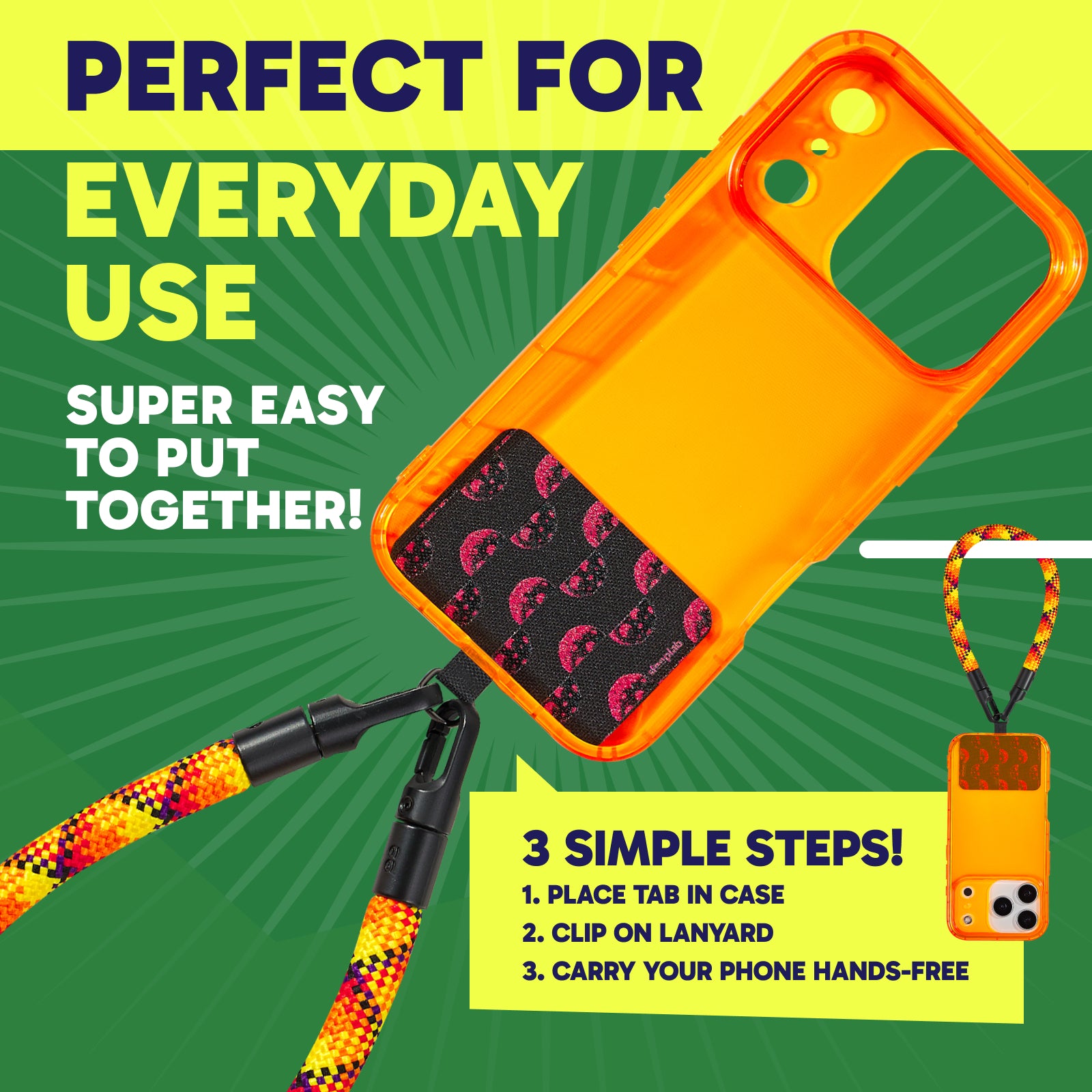 Highlighter iPhone 17 Pro Case + Freehand Wrist Lanyard Bundle - Hands-Free Carry