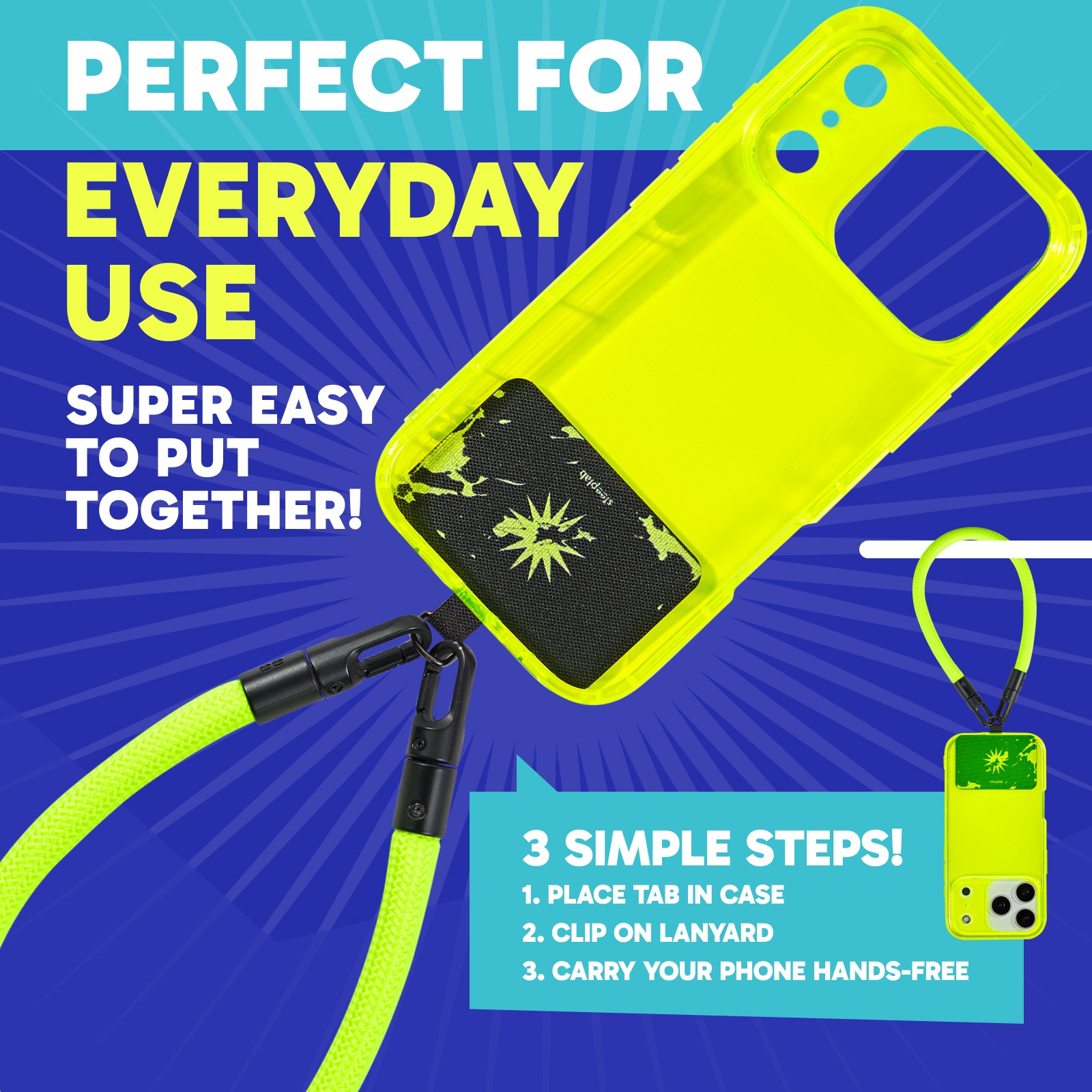 Highlighter iPhone 17 Pro Case + Freehand Wrist Lanyard Bundle - Hands-Free Carry