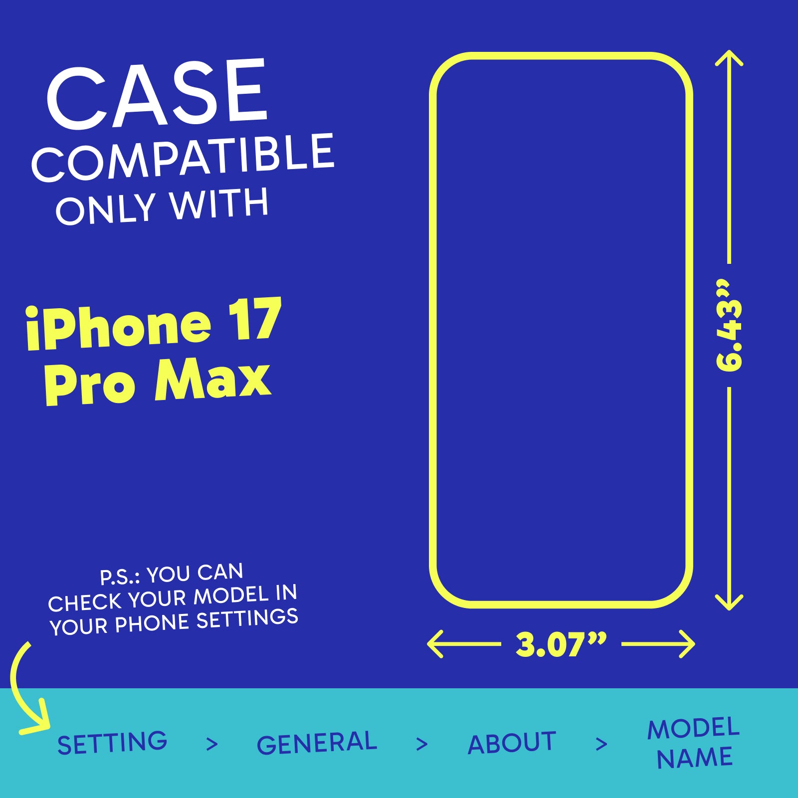 Highlighter Case for iPhone 17 Pro Max - Conspicuous Neon Yellow