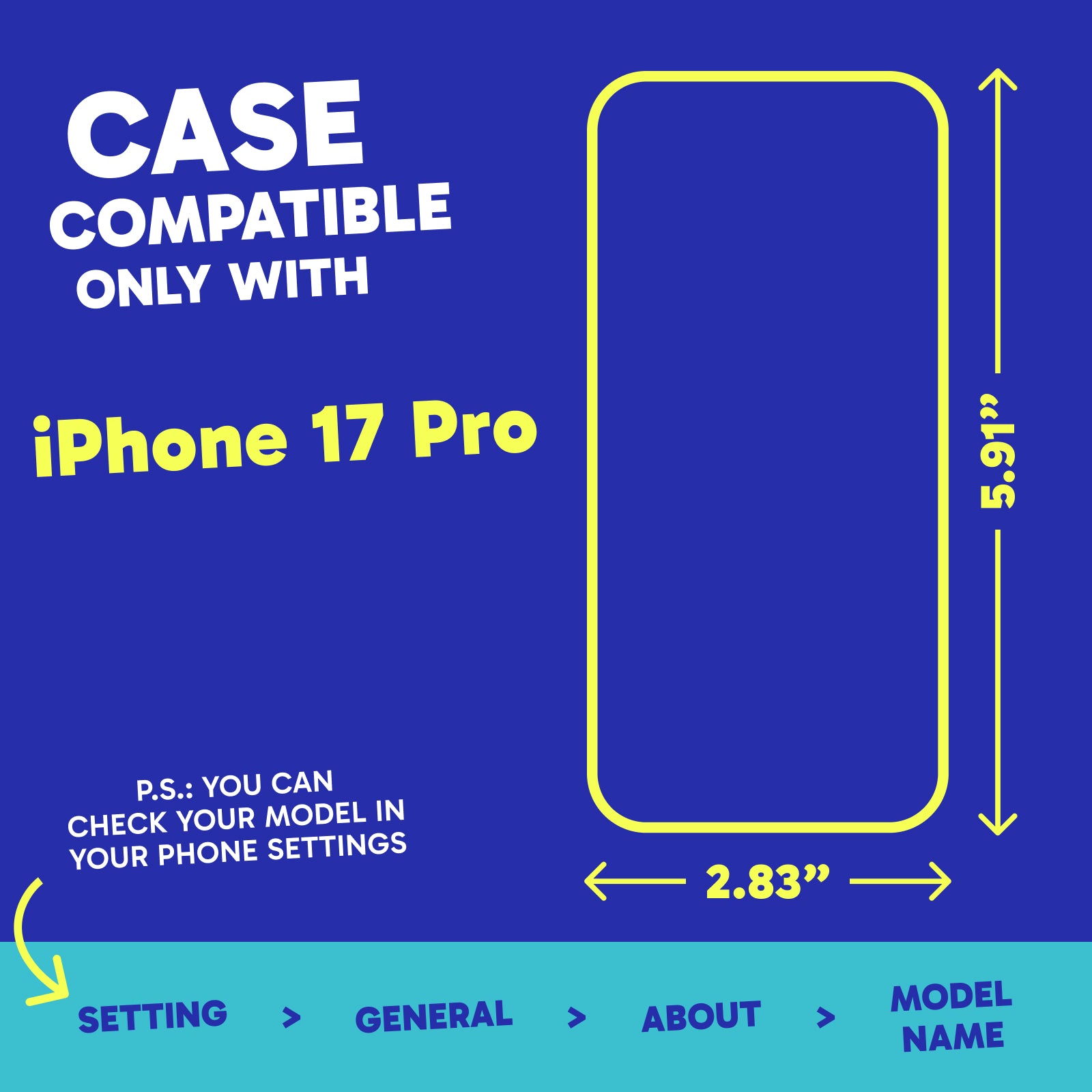 Highlighter Case for iPhone 17 Pro - Elevated Azure Blue