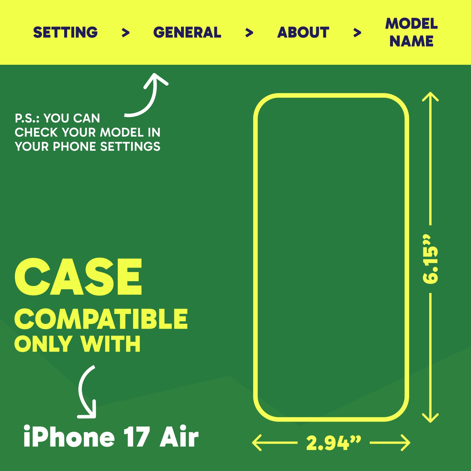 Highlighter iPhone 17 Air Case + Freehand Wrist Lanyard Bundle - Hands-Free Carry