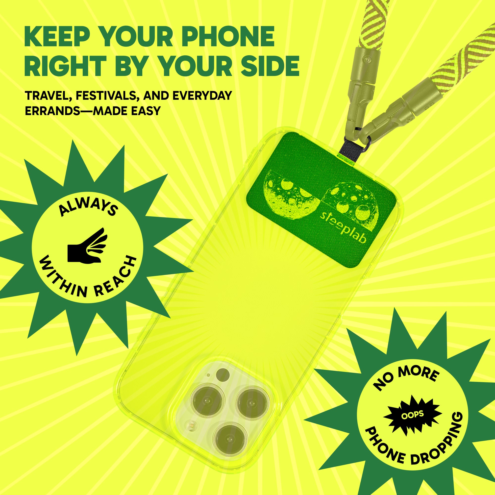 Freehand GoTab - Universal Phone Lanyard Tab ( Pack of 2)