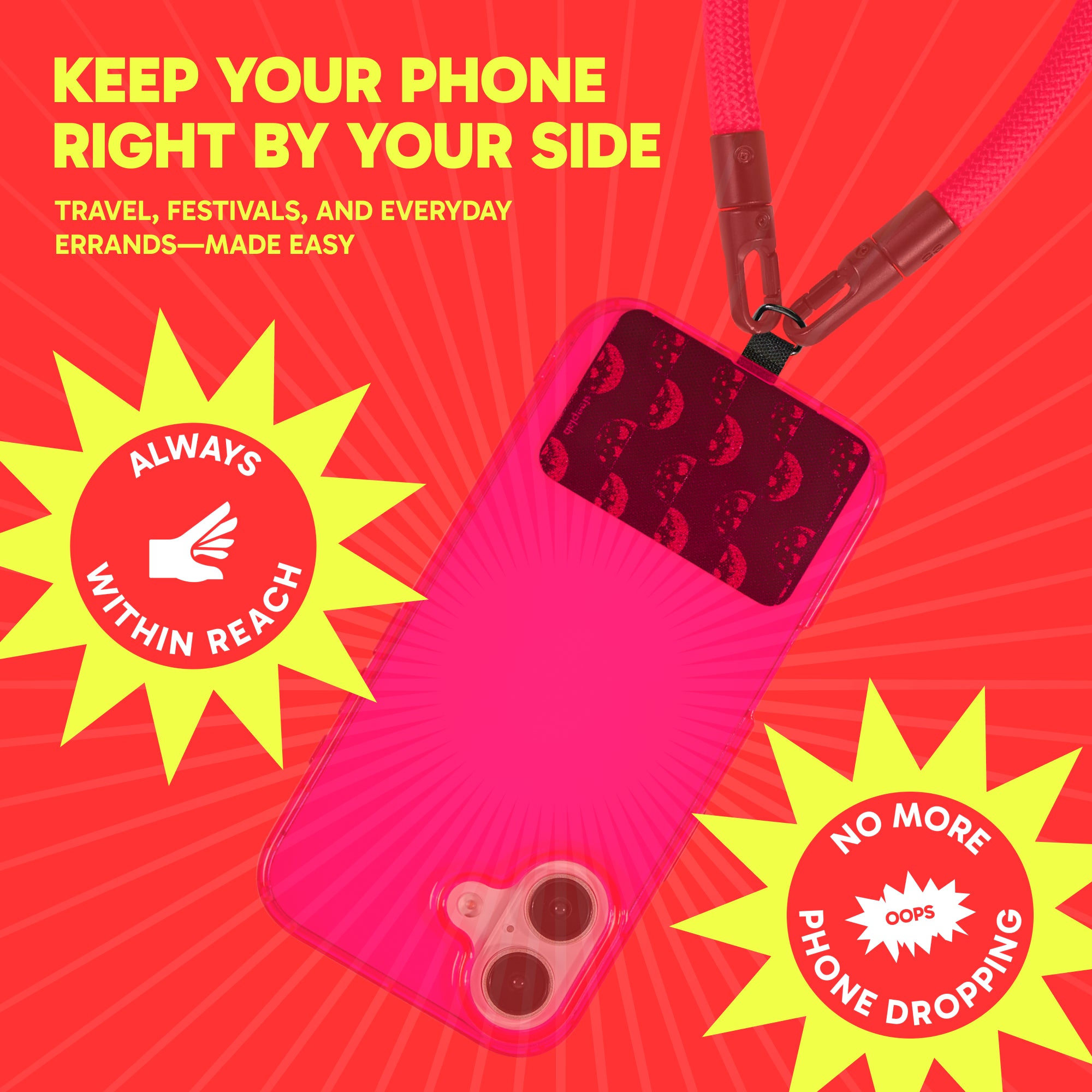 Freehand GoTab - Universal Phone Lanyard Tab ( Pack of 2)