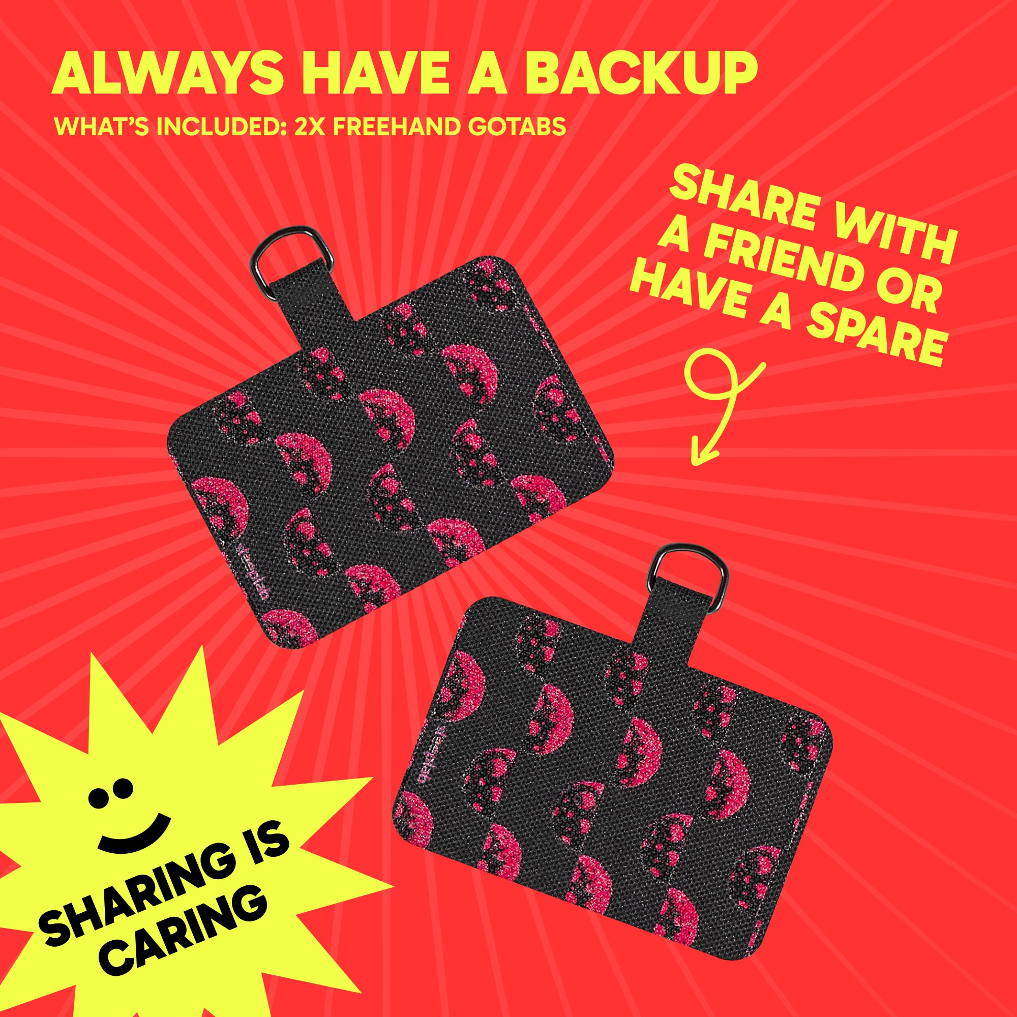 Freehand GoTab - Universal Phone Lanyard Tab ( Pack of 2)