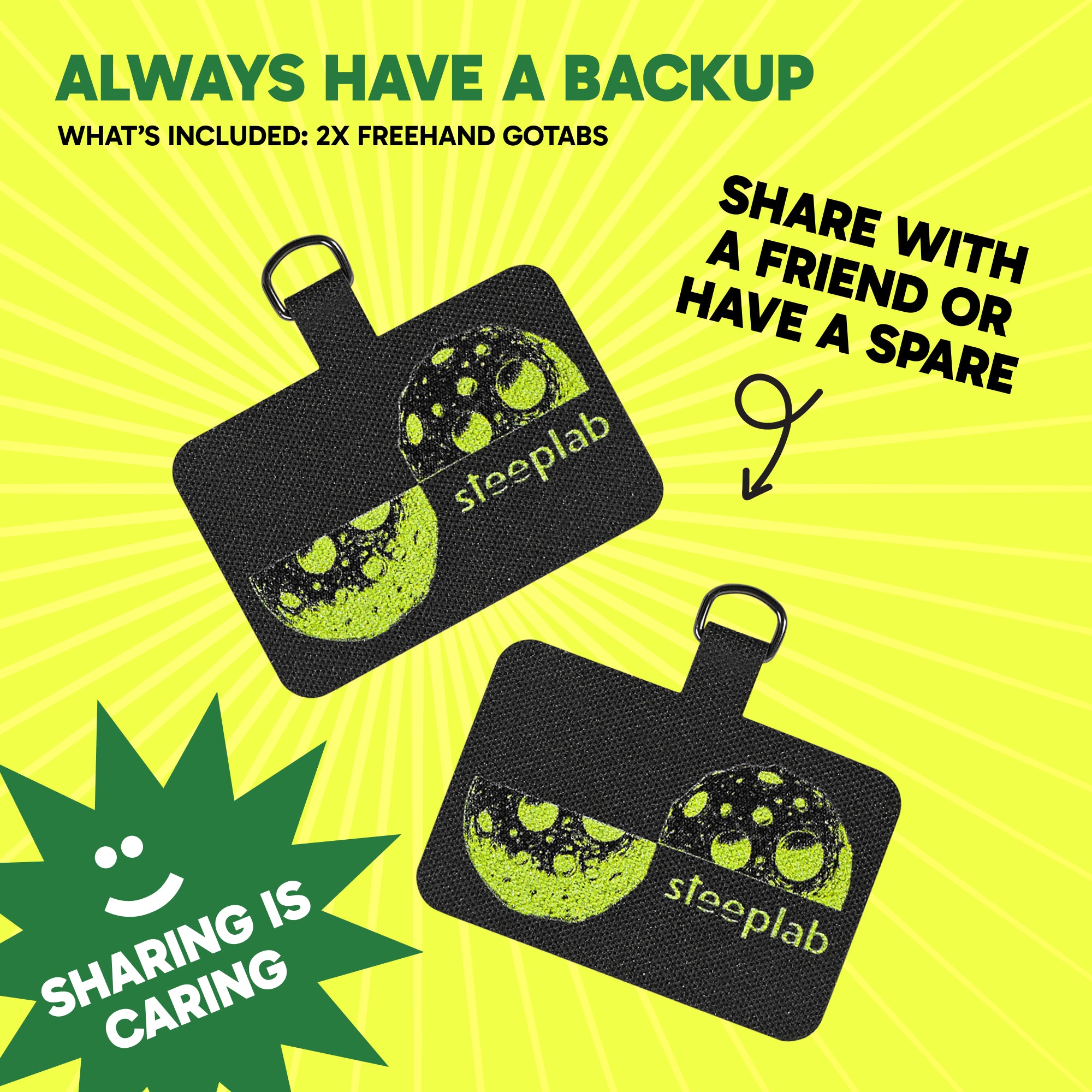 Freehand GoTab - Universal Phone Lanyard Tab ( Pack of 2)