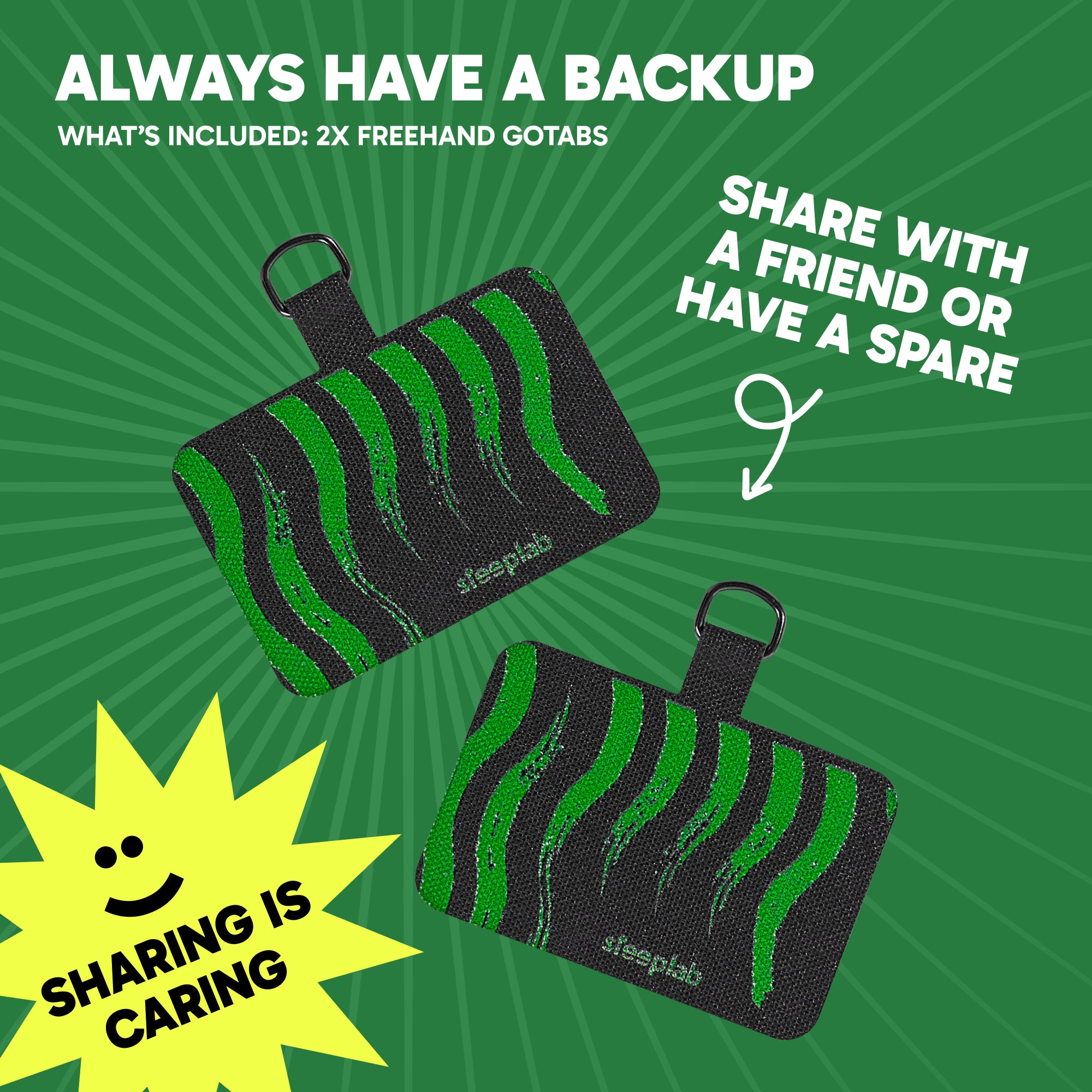 Freehand GoTab - Universal Phone Lanyard Tab ( Pack of 2)