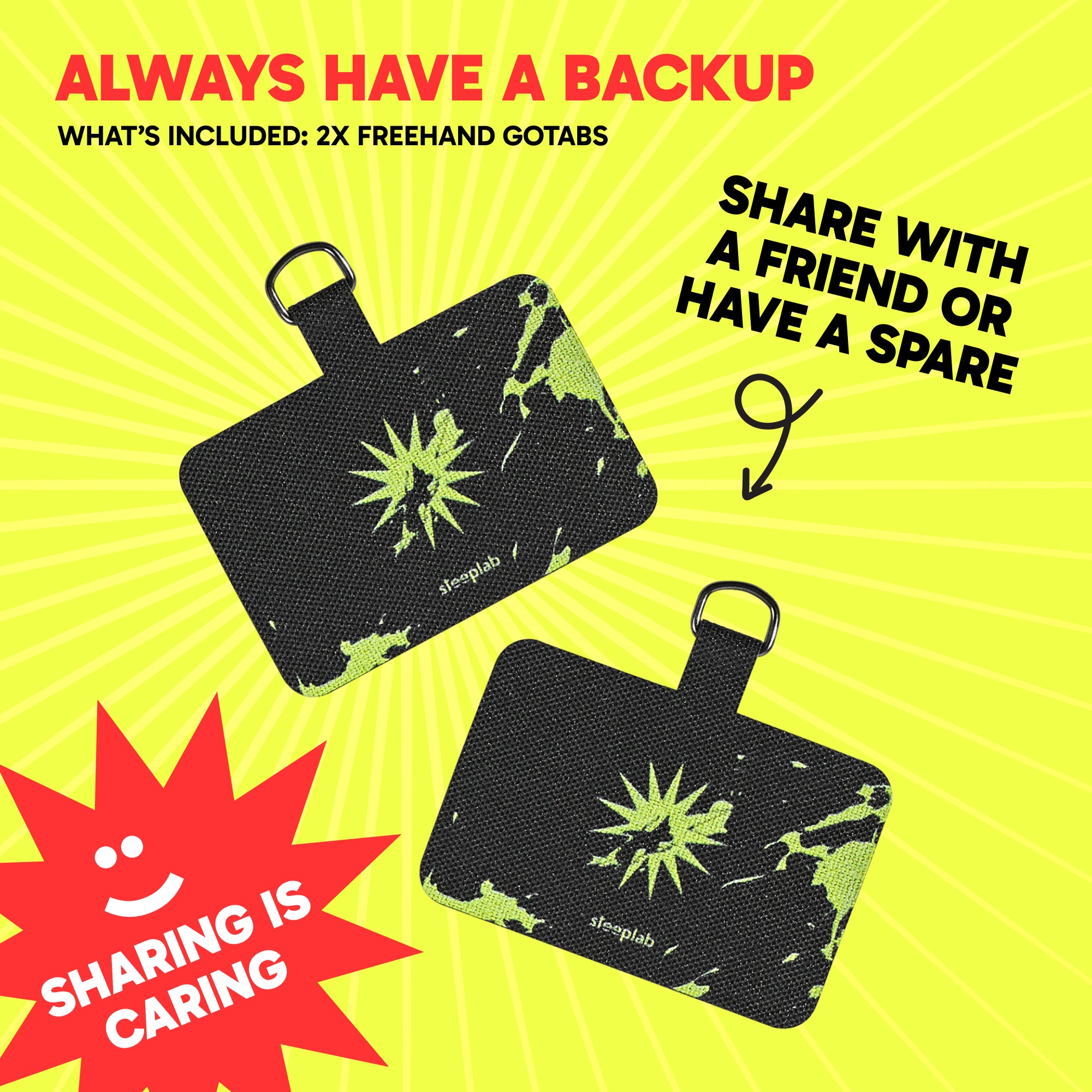 Freehand GoTab - Universal Phone Lanyard Tab ( Pack of 2)