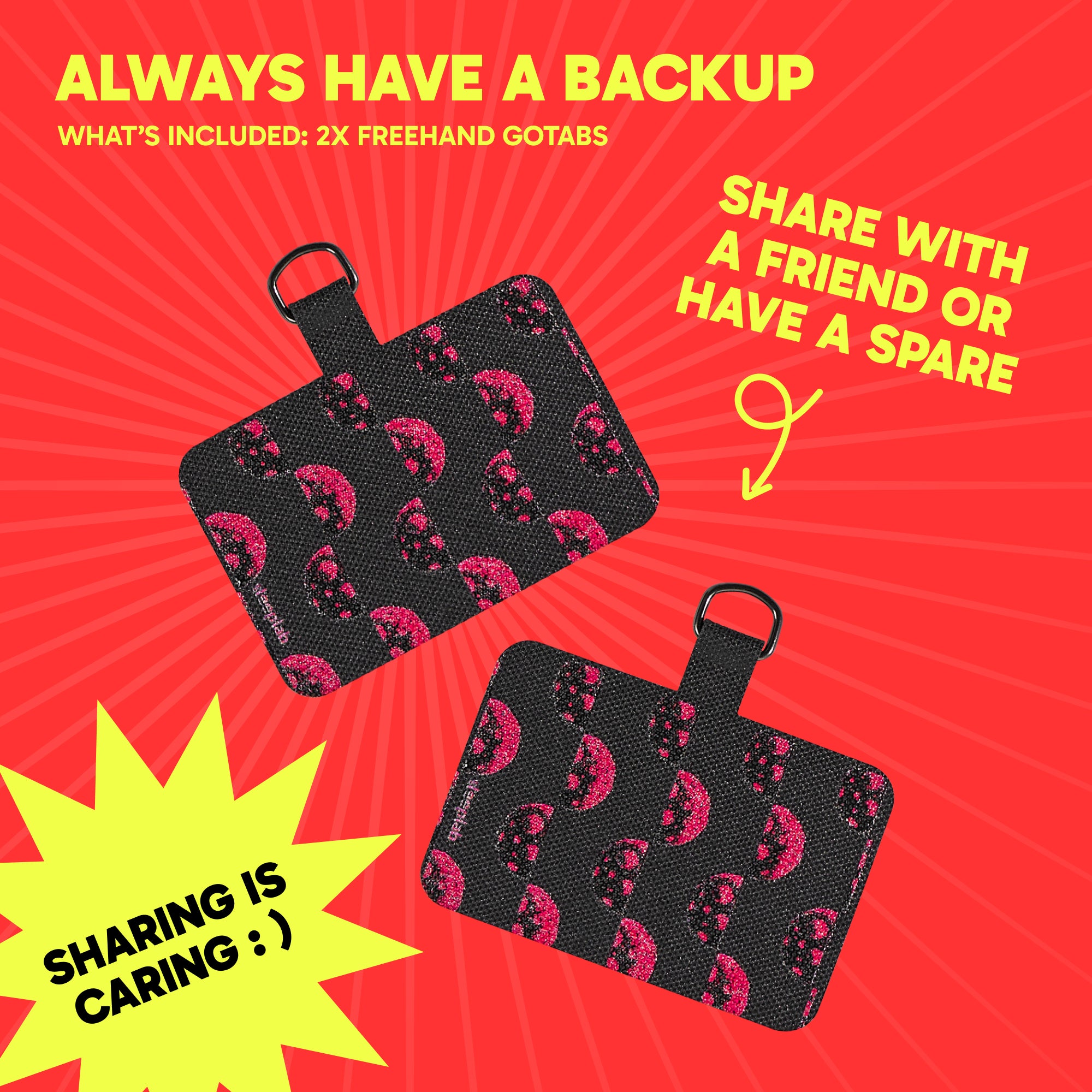 Freehand GoTab - Universal Phone Lanyard Tab ( Pack of 2)