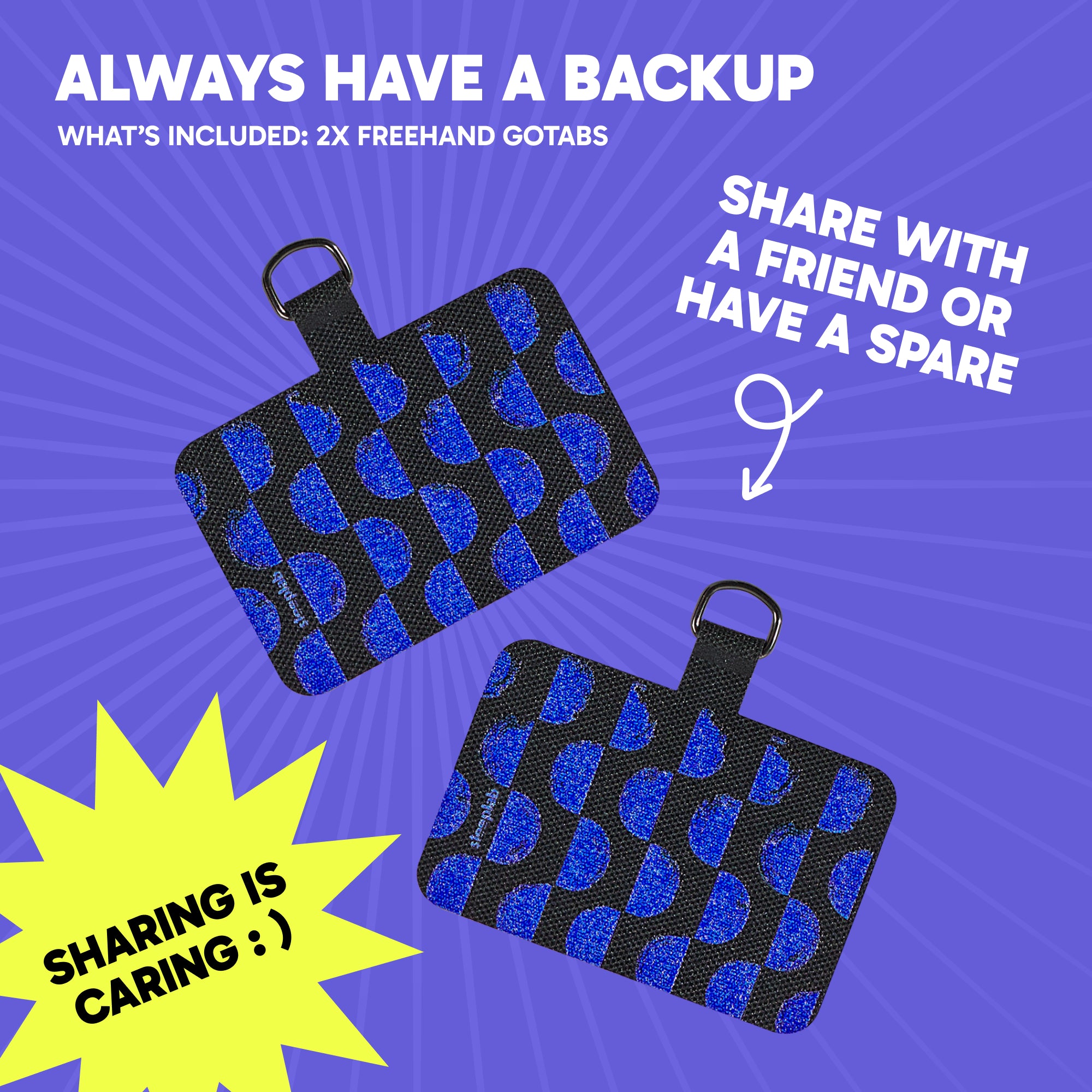 Freehand GoTab - Universal Phone Lanyard Tab ( Pack of 2)