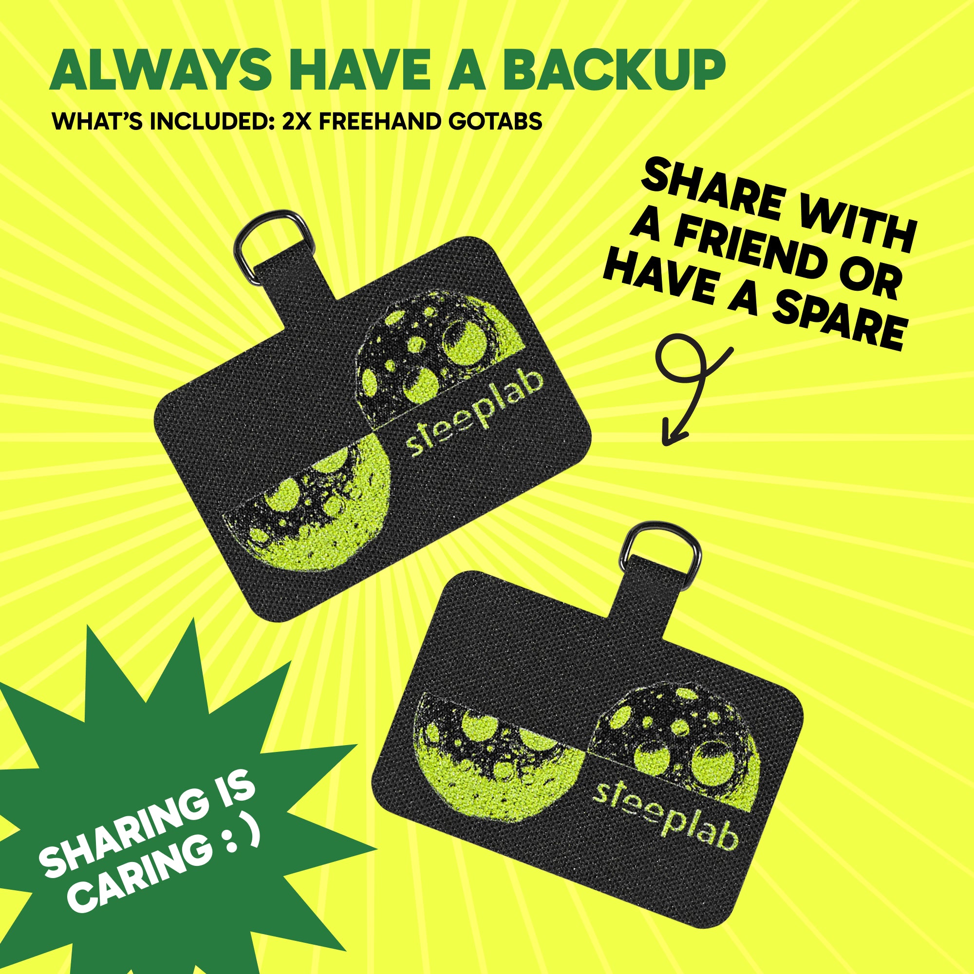 Freehand GoTab - Universal Phone Lanyard Tab ( Pack of 2)