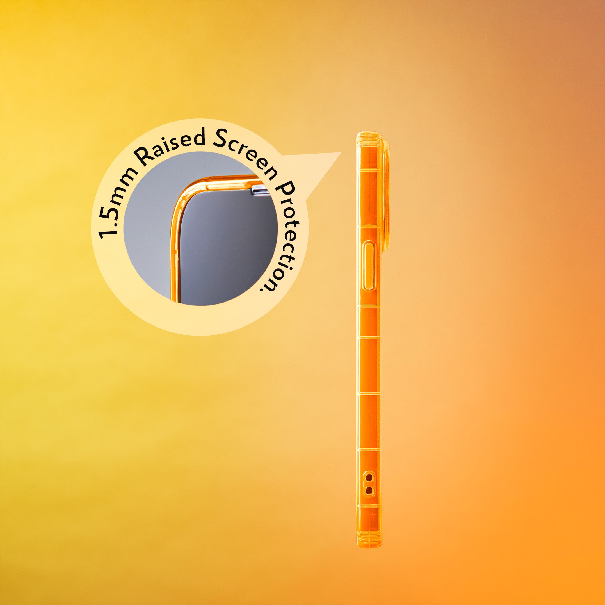 Highlighter Case for iPhone 15 Pro Max - Intense Bright Orange