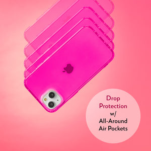 Highlighter Case for iPhone 15 Plus - Eye-Catching Hot Pink