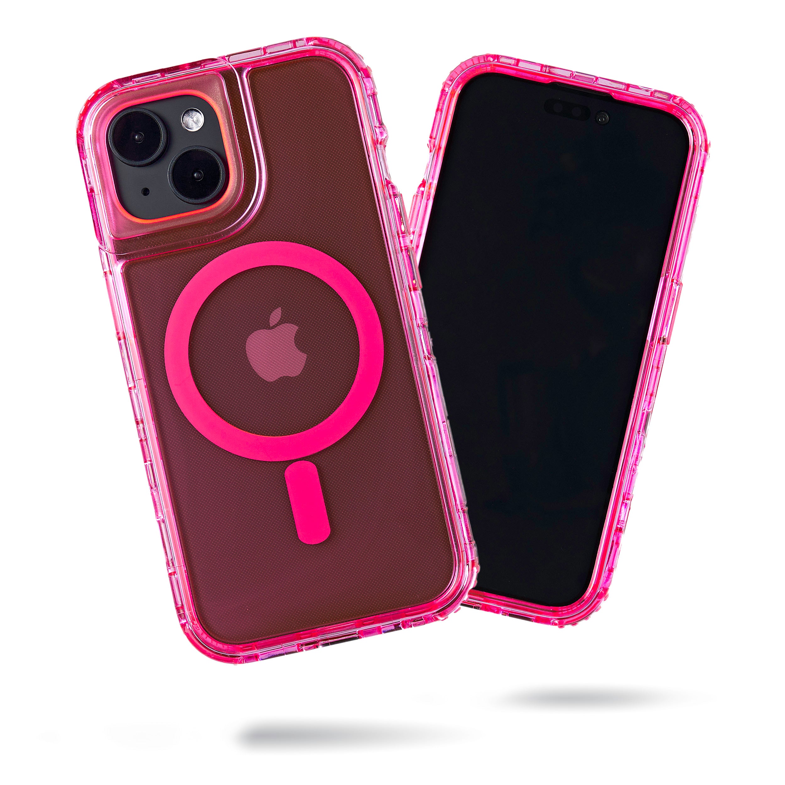 Chroma Case for iPhone 15 - Neon Pink Flare