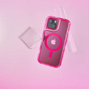 Chroma Case for iPhone 15 - Neon Pink Flare