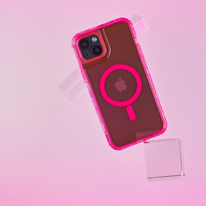 Chroma Case for iPhone 15 Plus - Neon Pink Flare