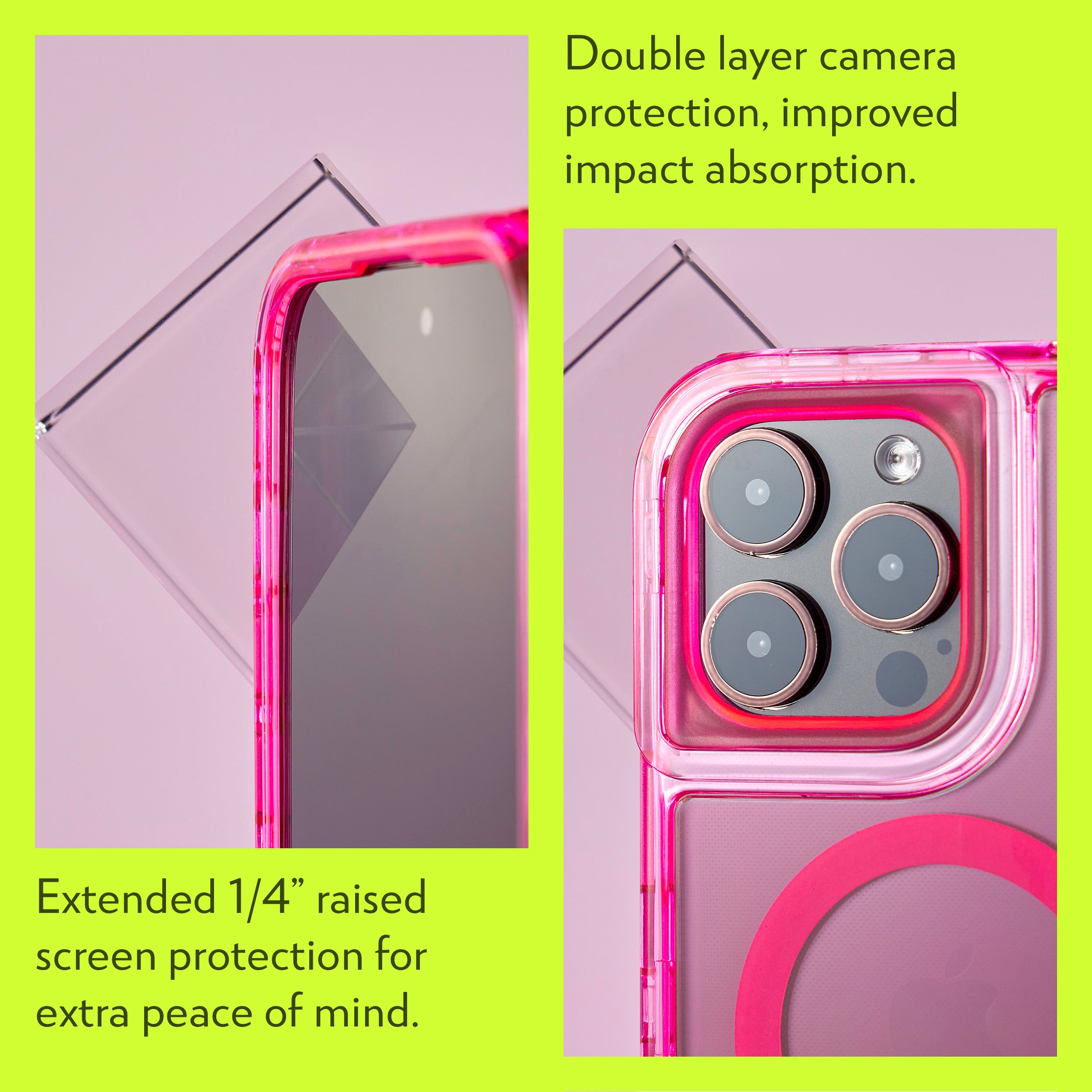 Chroma Case for iPhone 15 Pro Max - Neon Pink Flare