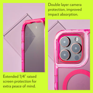 Chroma Case for iPhone 15 Pro Max - Neon Pink Flare