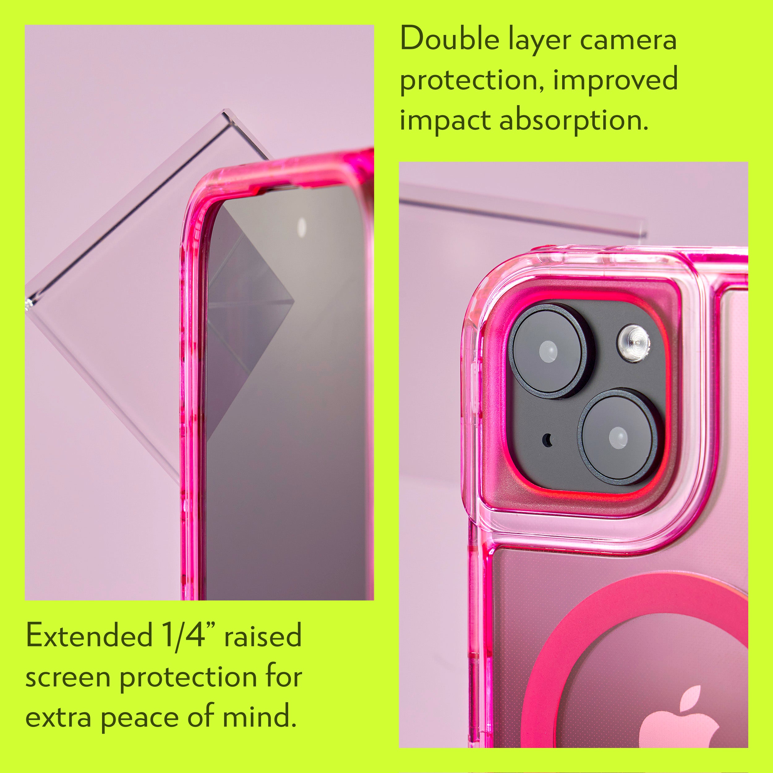 Chroma Case for iPhone 15 Plus - Neon Pink Flare