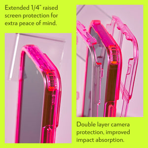 Chroma Case for iPhone 15 Plus - Neon Pink Flare