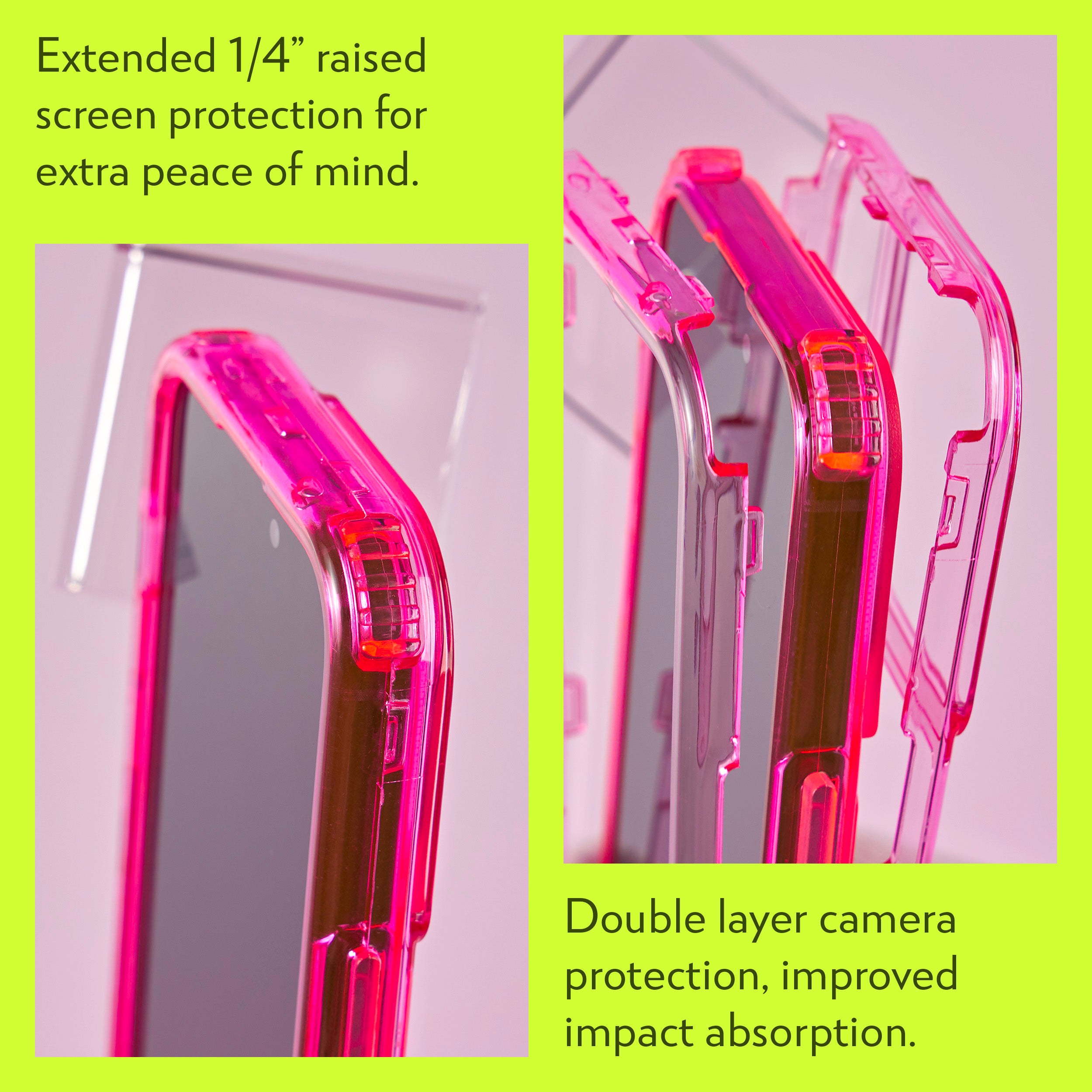 Chroma Case for iPhone 15 - Neon Pink Flare