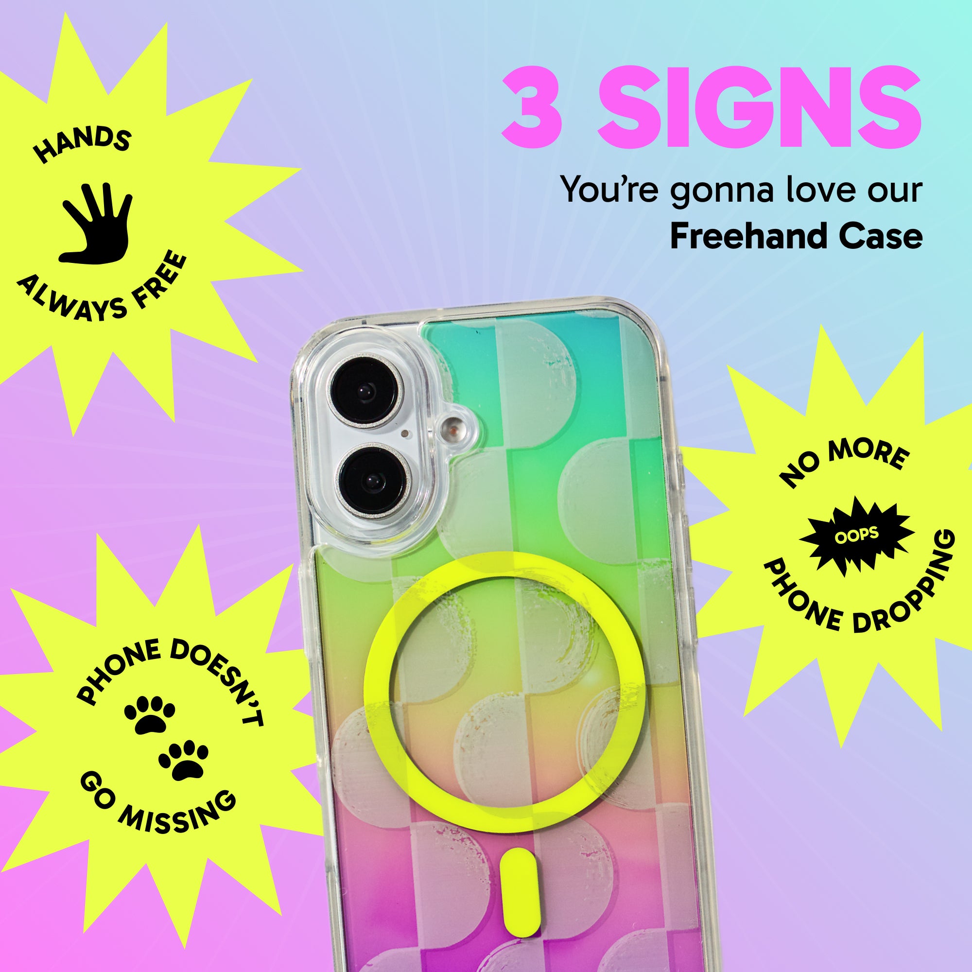 Freehand Case for iPhone 16 Plus -  MagSafe & Shockproof Protection w EZ Hook