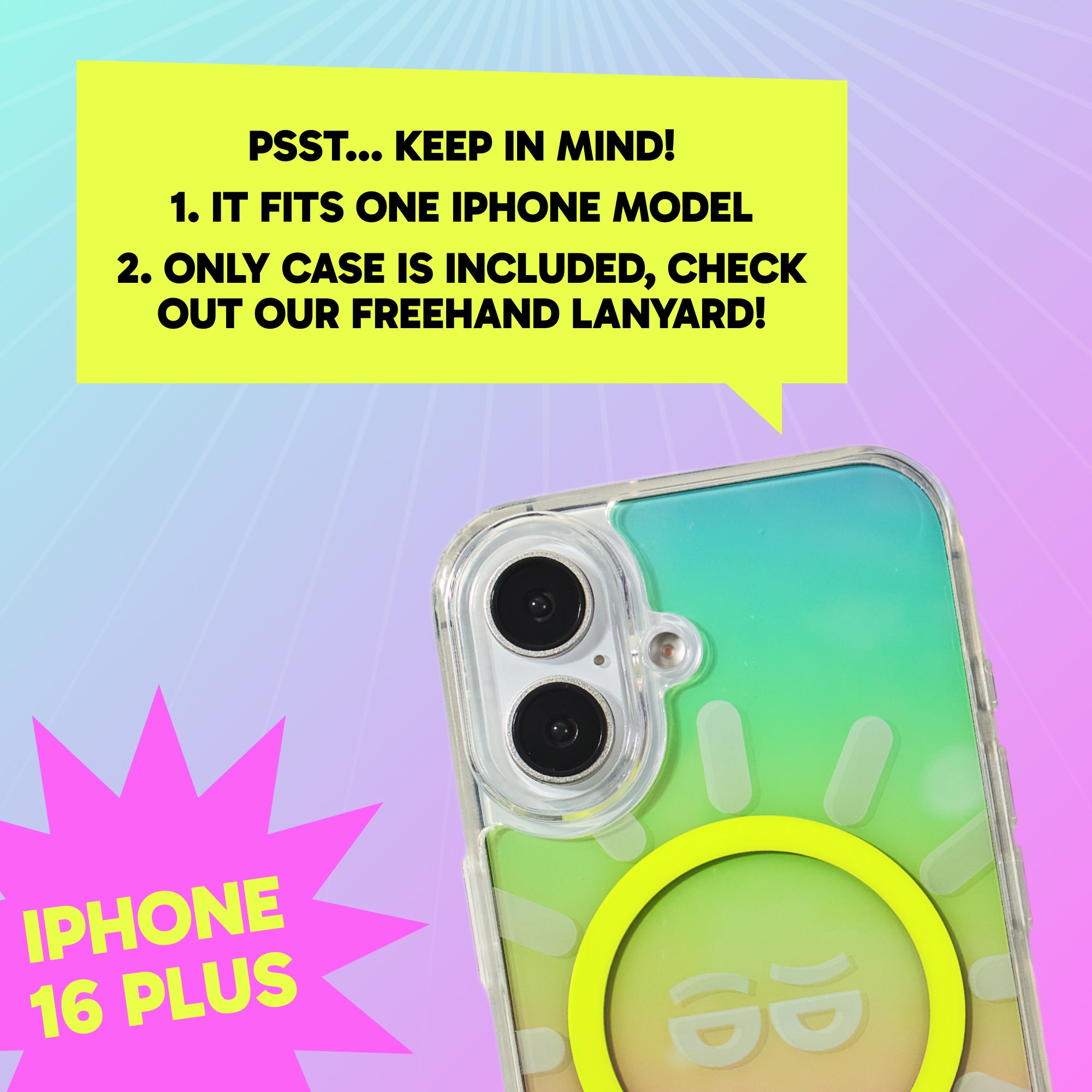 Freehand Case for iPhone 16 Plus -  MagSafe & Shockproof Protection w EZ Hook