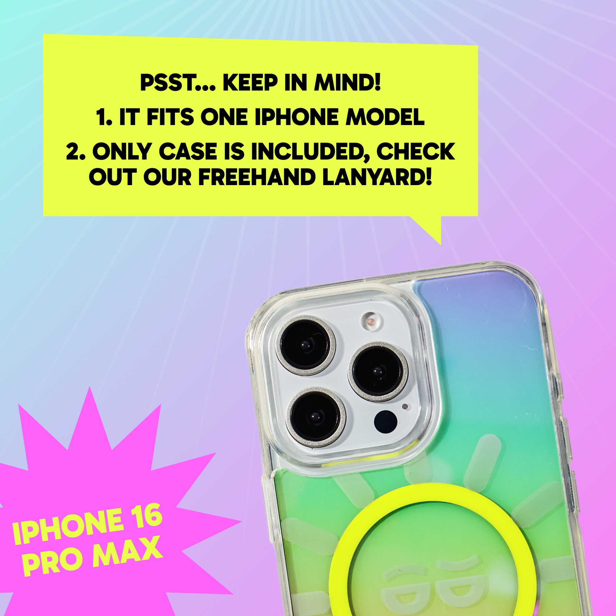 Freehand Case for iPhone 16 Pro Max -  MagSafe & Shockproof Protection w EZ Hook