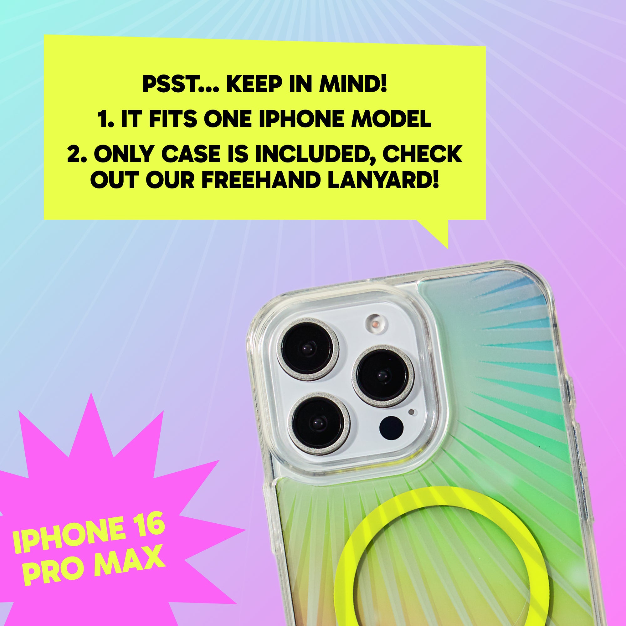 Freehand Case for iPhone 16 Pro Max -  MagSafe & Shockproof Protection w EZ Hook